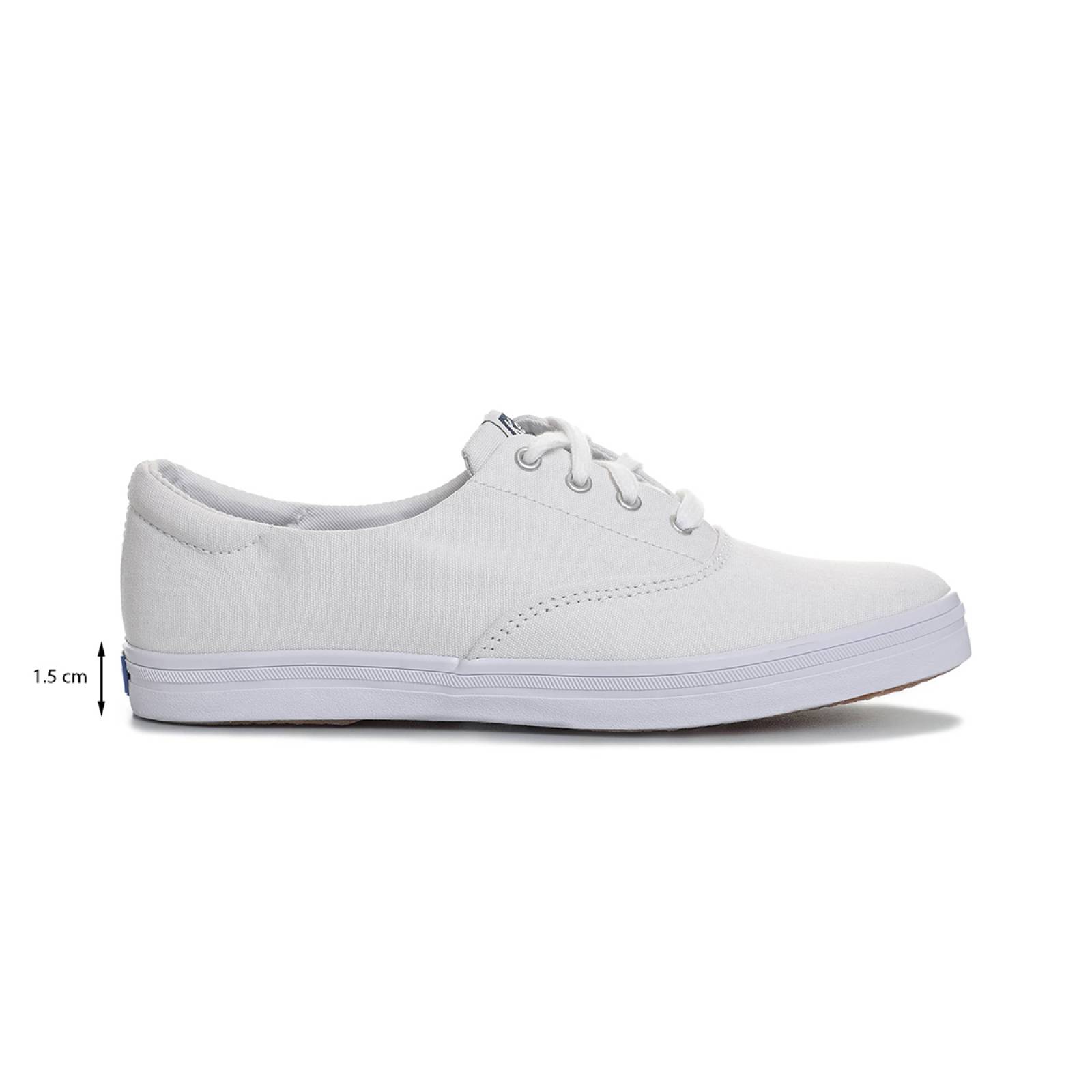 Tenis Para Mujer Keds modelo WF66554 color blanco, composición lona