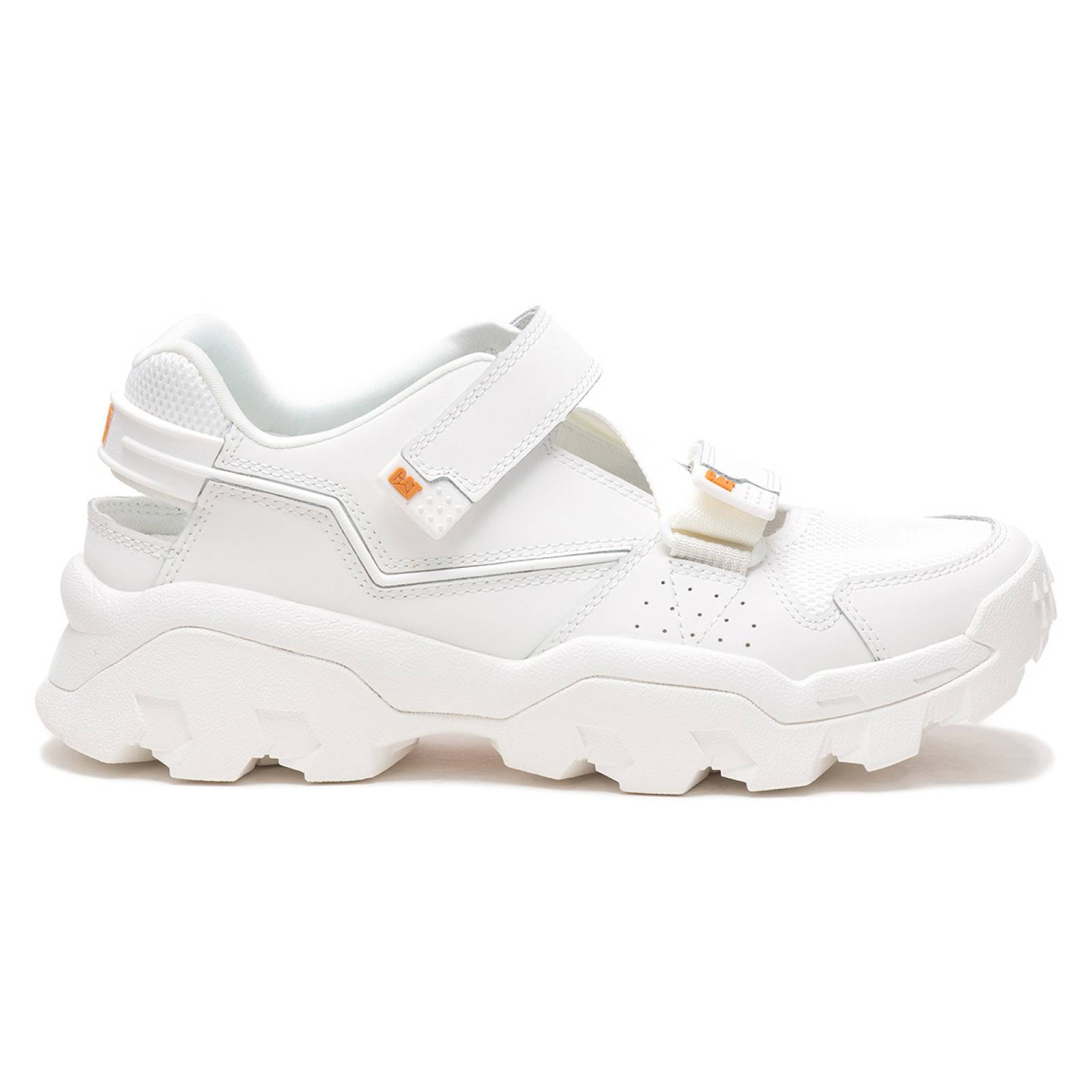 Tenis Para Mujer Cat modelo P110584W color blanco, composición piel