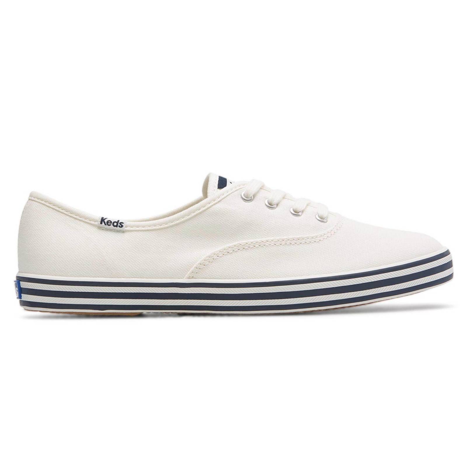 Tenis Para Mujer Keds modelo WF67021 color blanco, composición lona