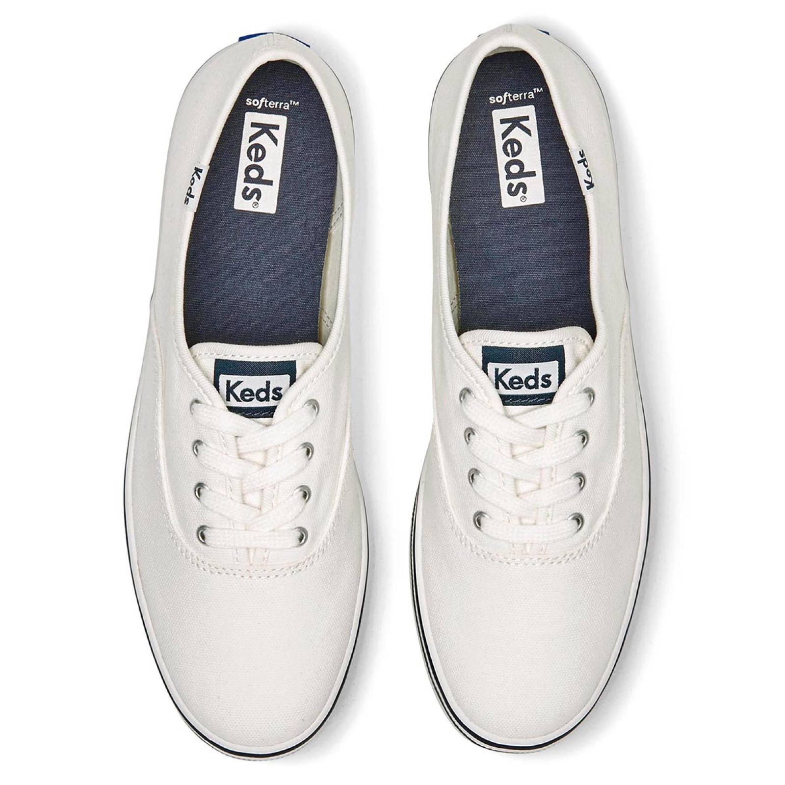 Tenis Para Mujer Keds modelo WF67021 color blanco, composición lona