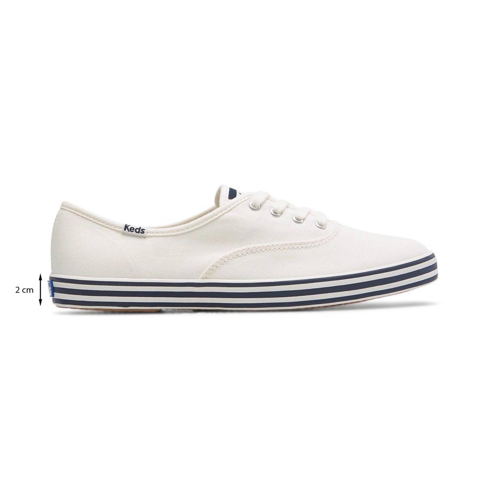 Tenis Para Mujer Keds modelo WF67021 color blanco, composición lona