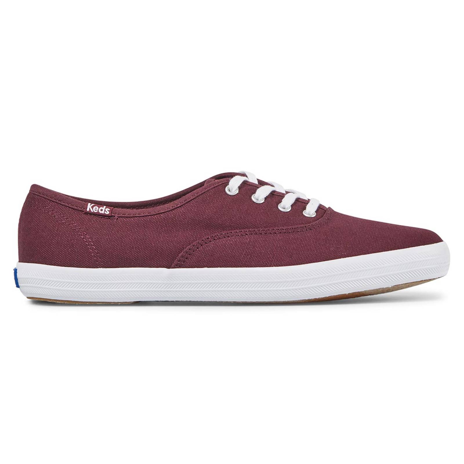 Tenis Para Mujer Keds modelo WF66582 color vino, composición lona