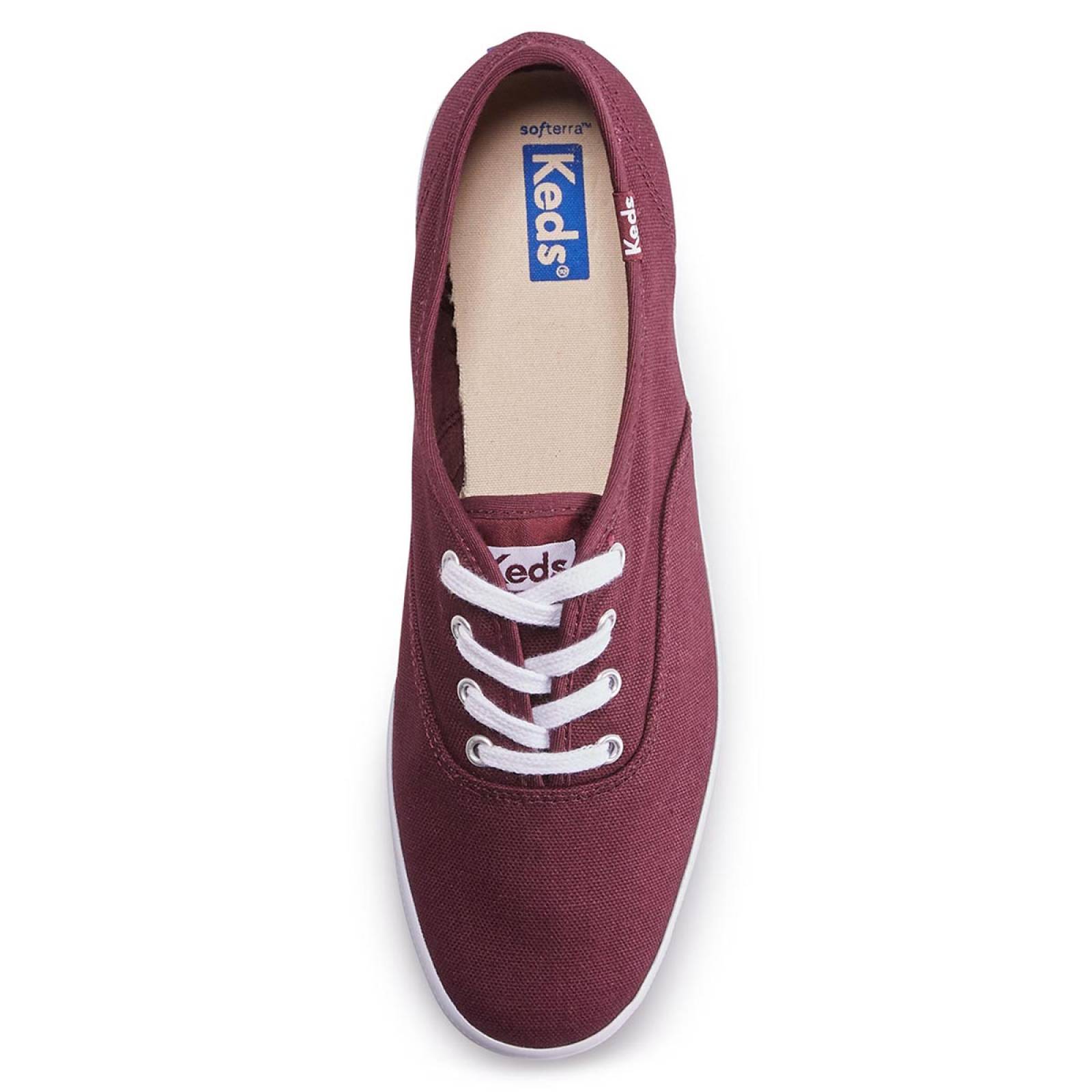 Tenis Para Mujer Keds modelo WF66582 color vino, composición lona