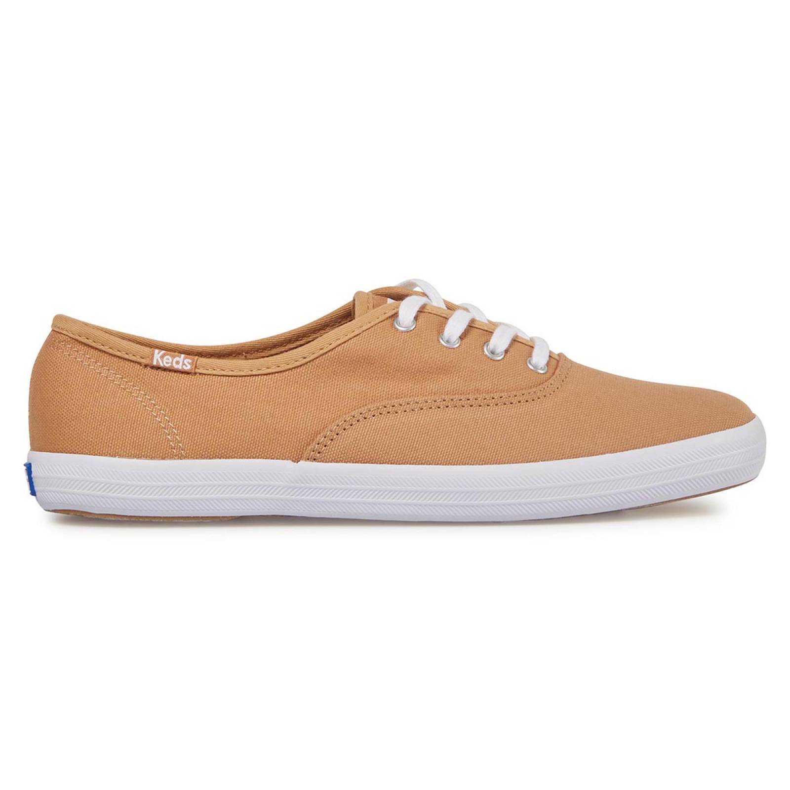 Tenis Para Mujer Keds modelo WF66583 color cafe, composición lona