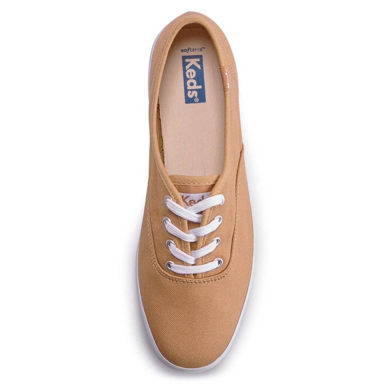 Tenis Para Mujer Keds modelo WF66583 color cafe, composición lona