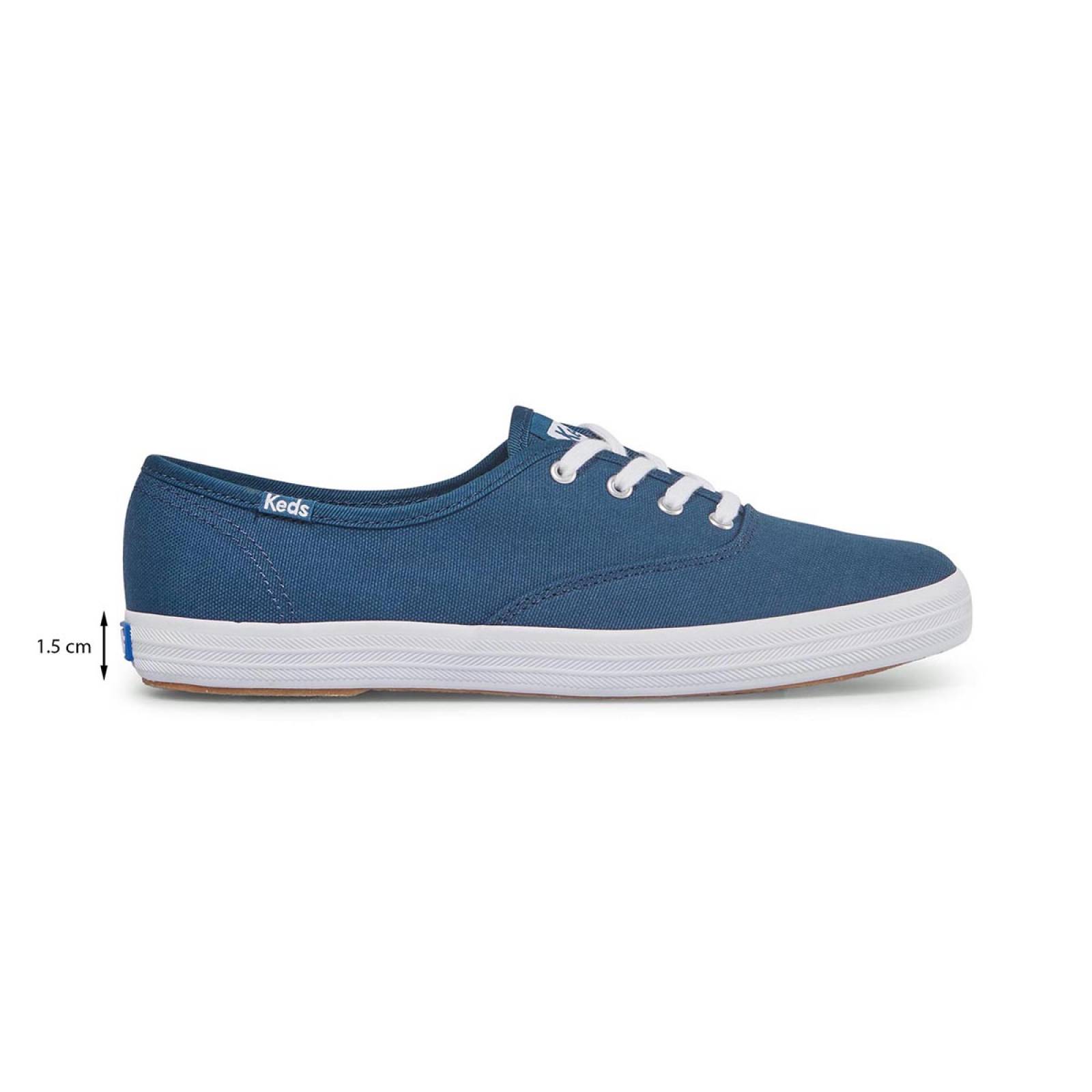 Tenis Para Mujer Keds modelo WF66257 color azul, composición lona