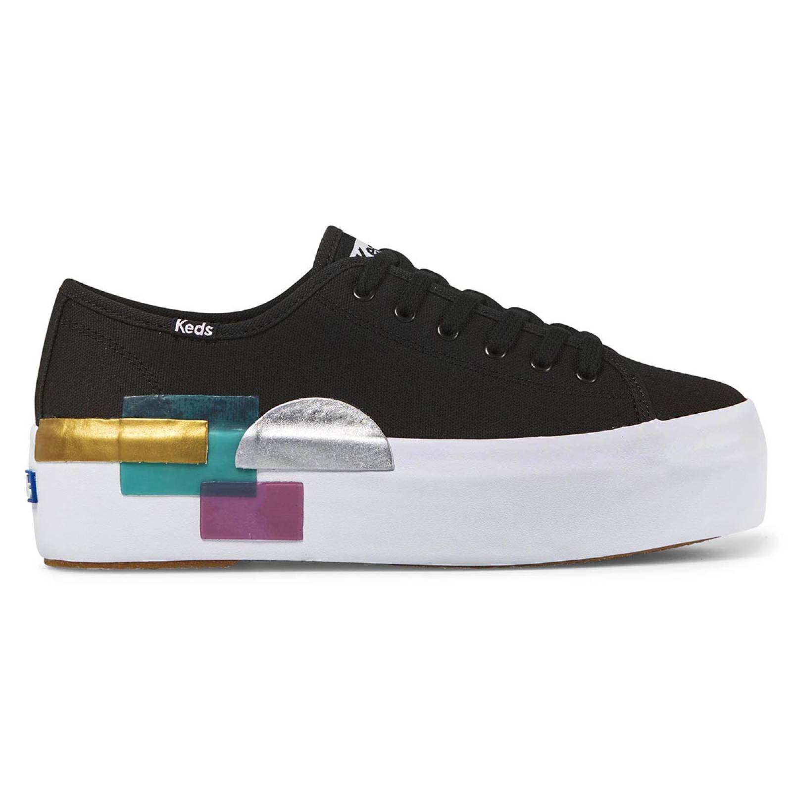 Tenis Para Mujer Keds modelo WF66383 color negro, composición lona