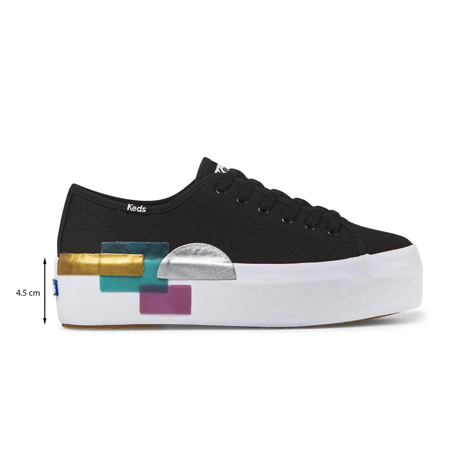 Tenis Para Mujer Keds modelo WF66383 color negro, composición lona