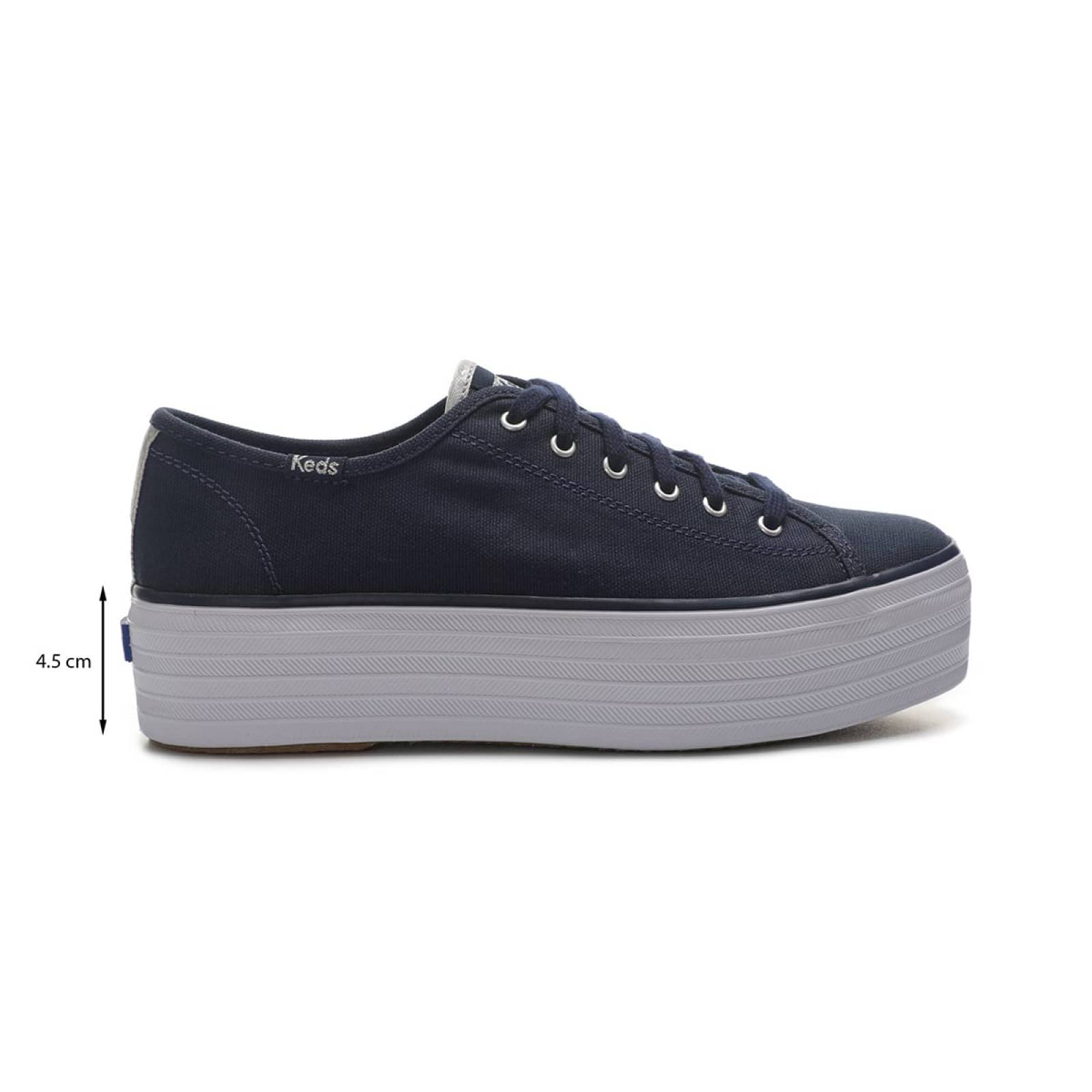 Tenis Para Mujer Keds modelo WF67099 color azul marino, composición lona