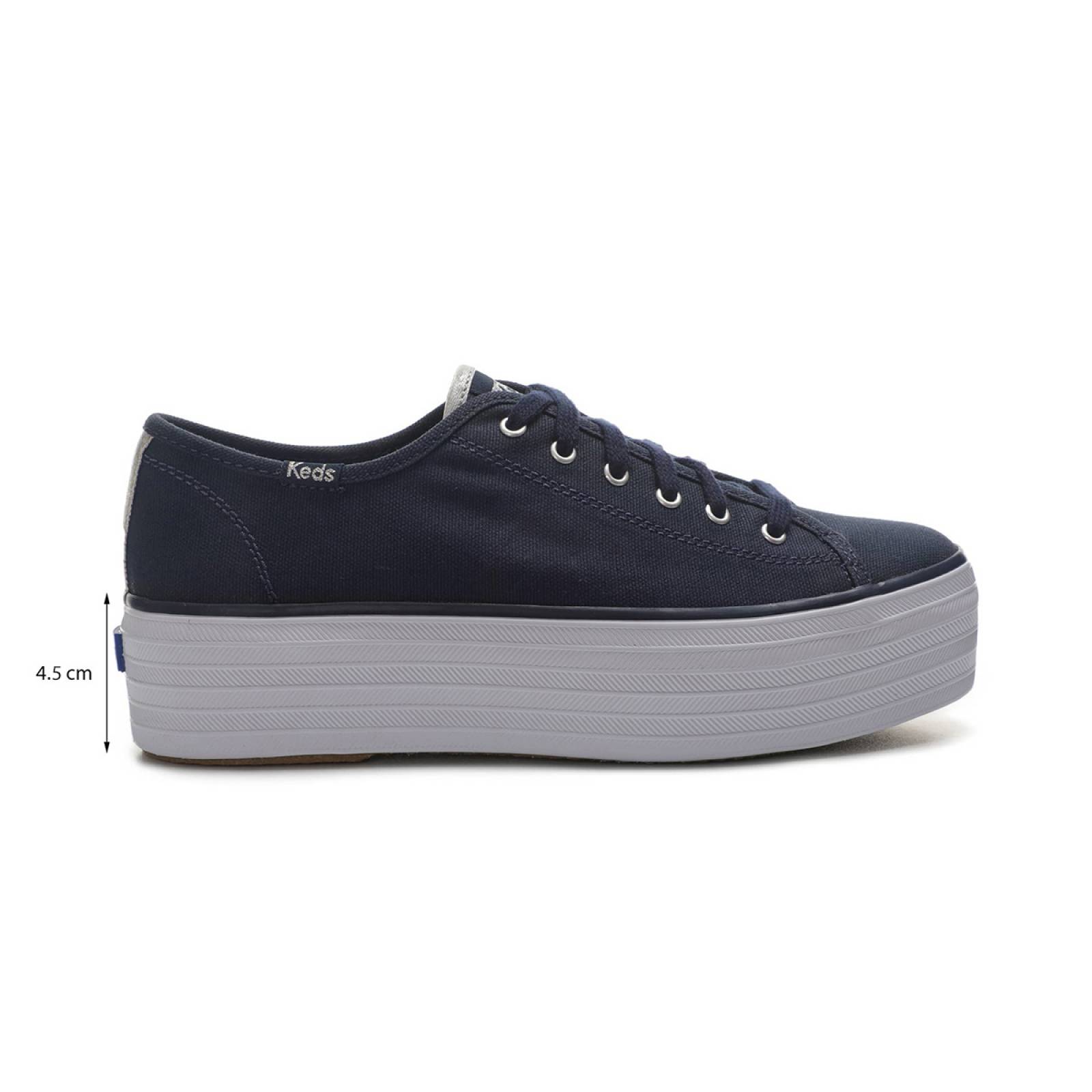 Tenis Para Mujer Keds modelo WF67099 color azul marino, composición lona