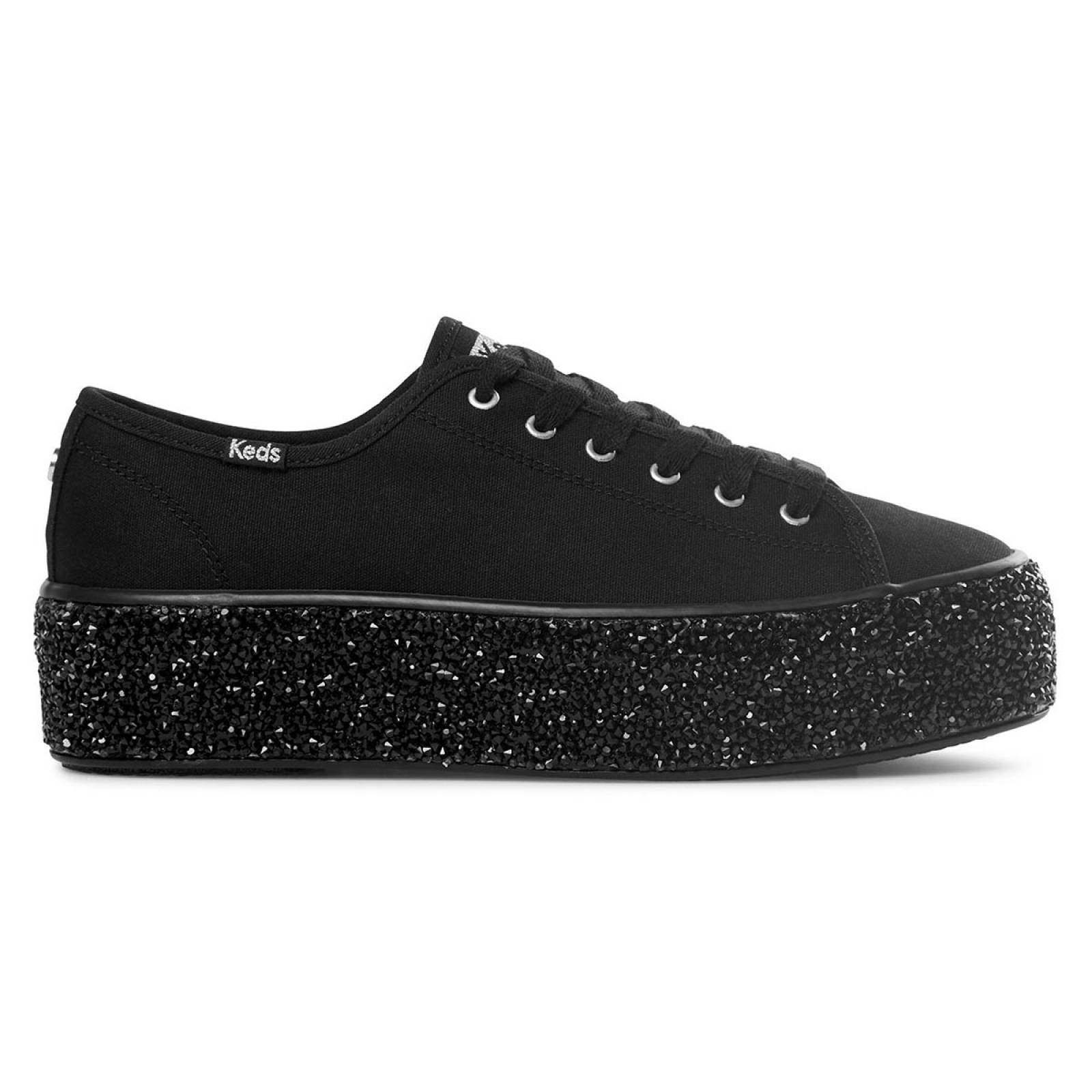 Tenis Para Mujer Keds modelo WF66842 color negro, composición lona