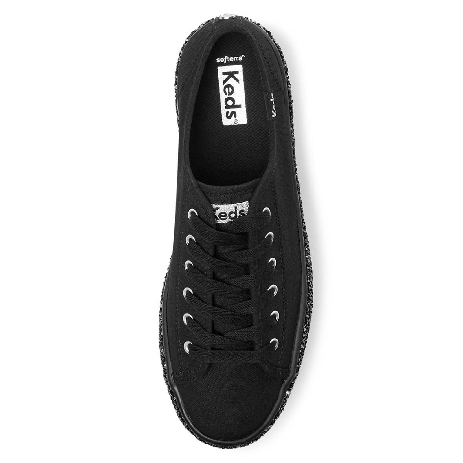 Tenis Para Mujer Keds modelo WF66842 color negro, composición lona