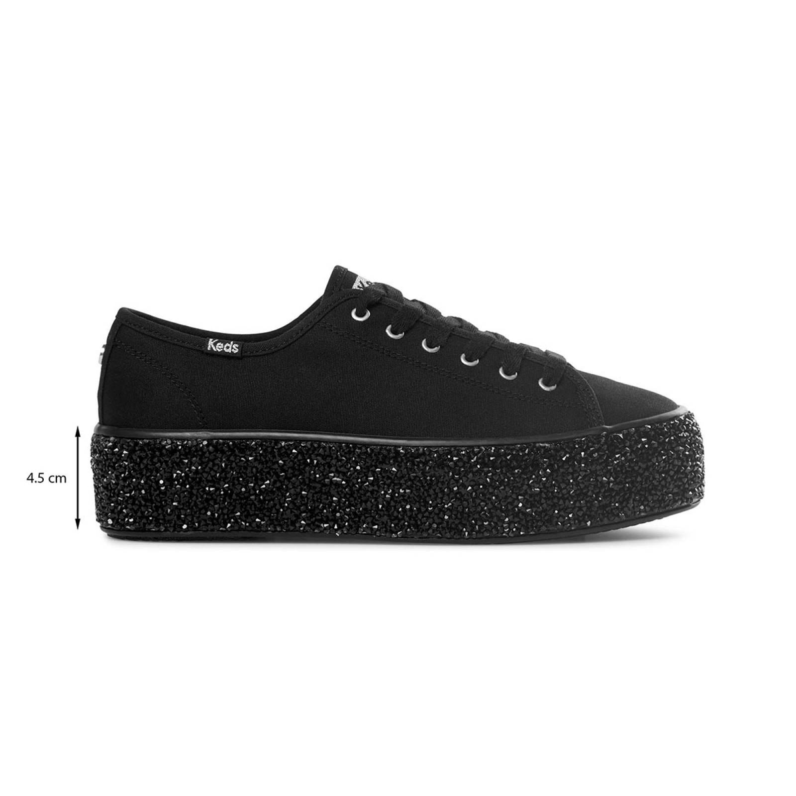 Tenis Para Mujer Keds modelo WF66842 color negro, composición lona