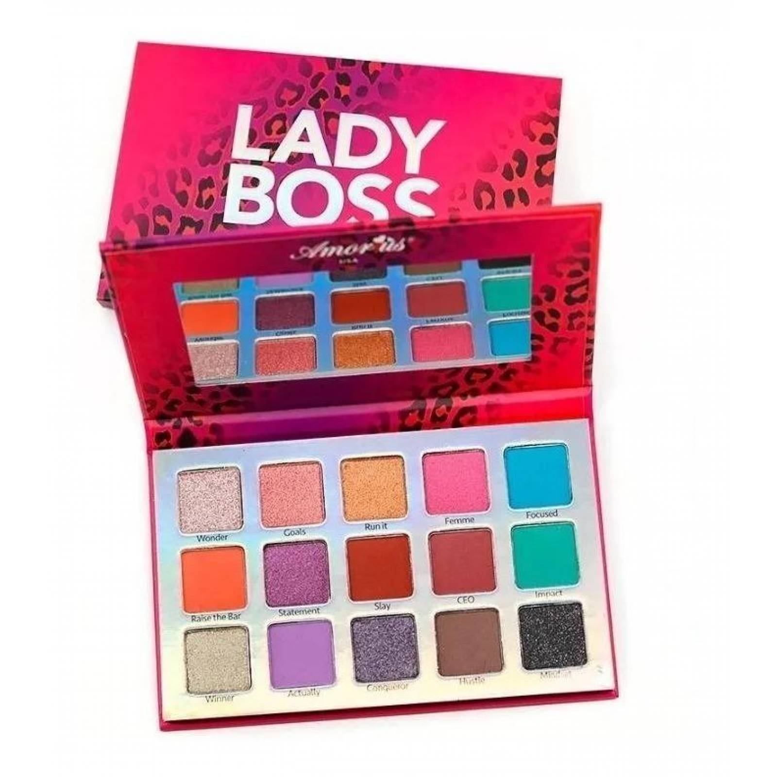 Paleta De Sombras Lady Boss Amor Us Con 15 Tonos Vegano 