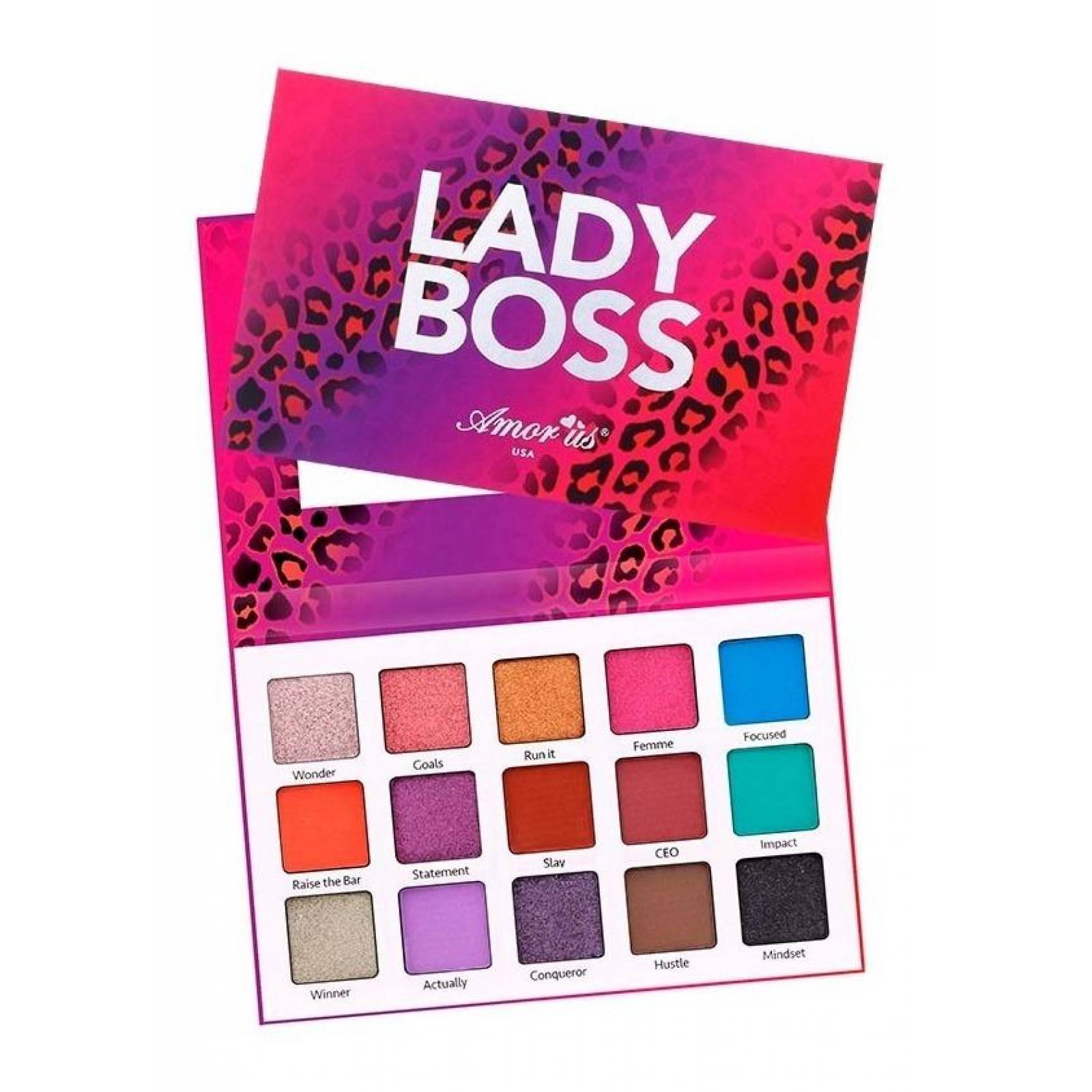 Paleta De Sombras Lady Boss Amor Us Con 15 Tonos Vegano 