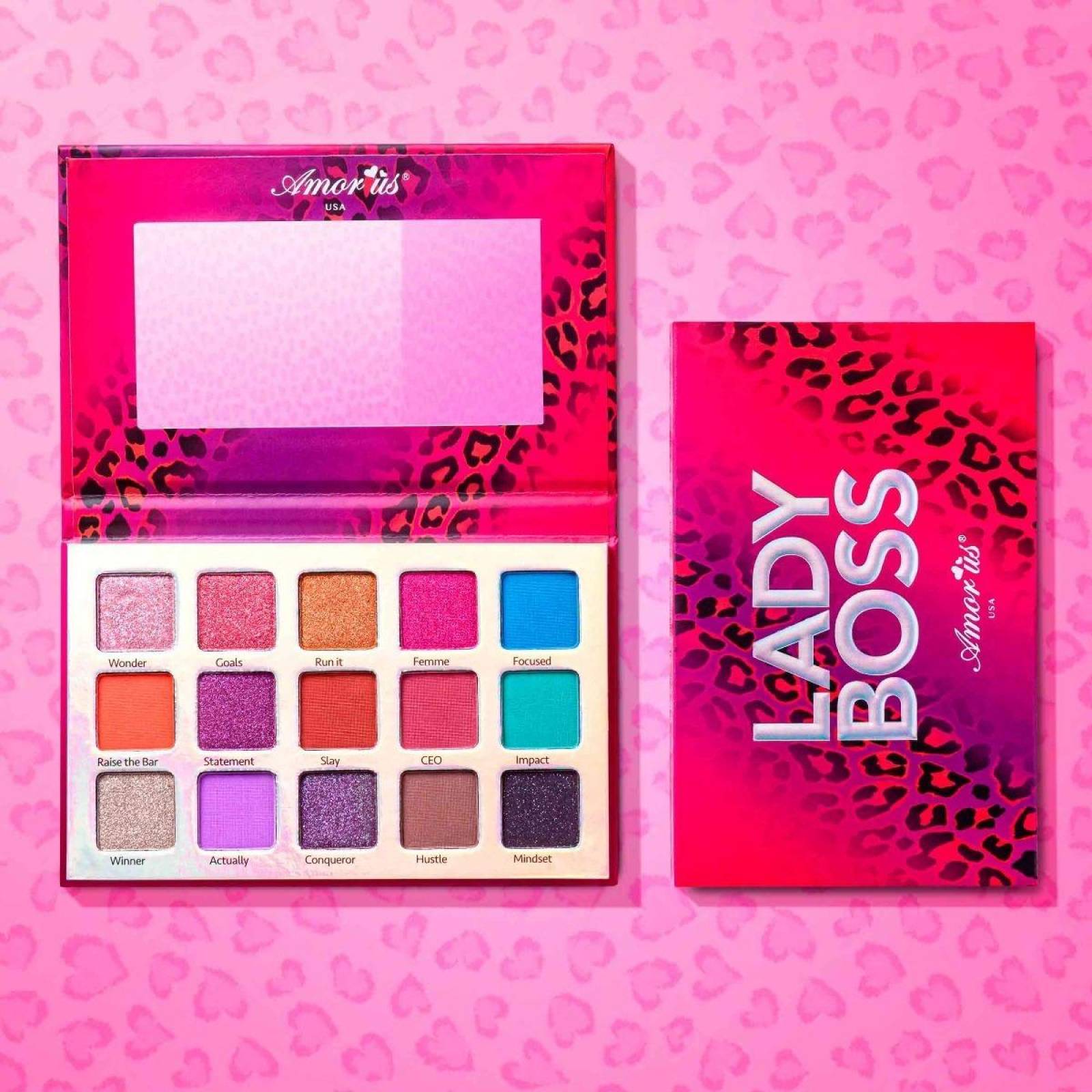 Paleta De Sombras Lady Boss Amor Us Con 15 Tonos Vegano 