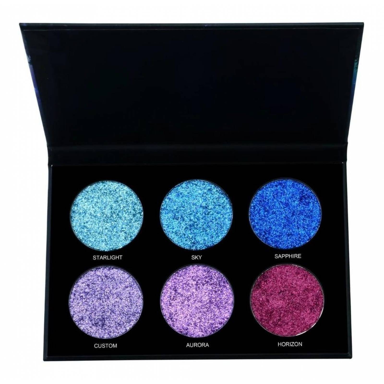 Paleta Sombra Ojos Con Brillantina Prolux Prensada 6 Tonos 