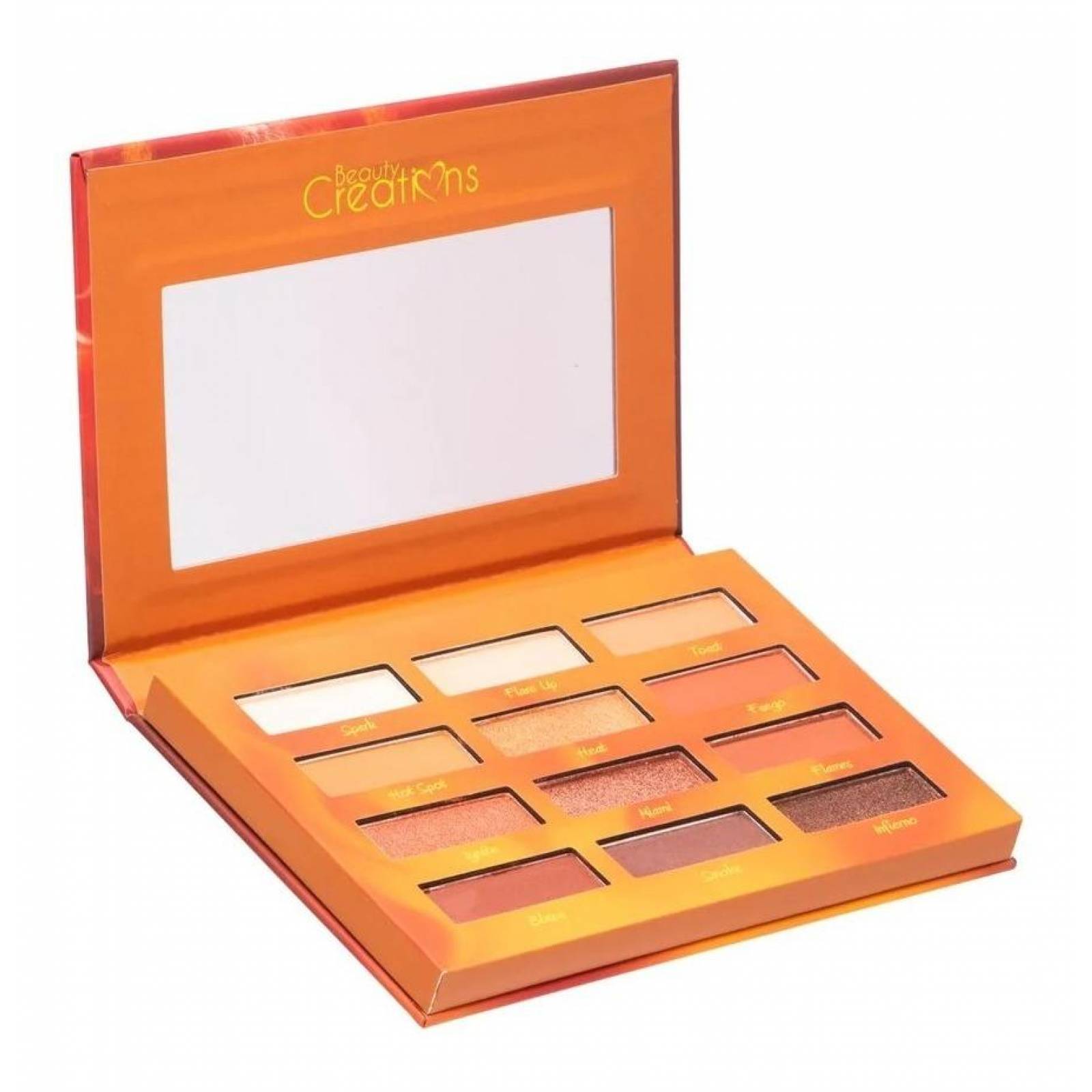 Paleta De Sombras Hot Fire Beauty Creations 12 Tonos 