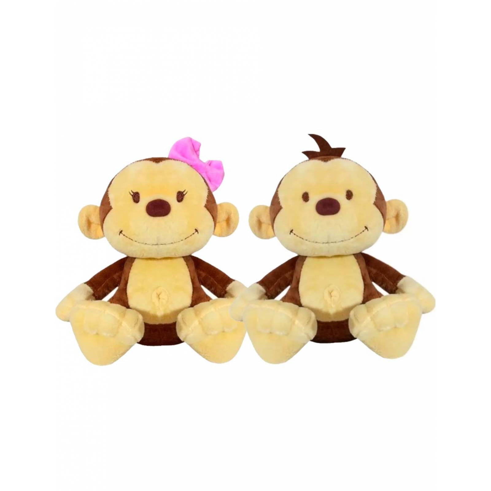 Pareja de Peluches Chango Miko Mika Monitos Grandes 33cm
