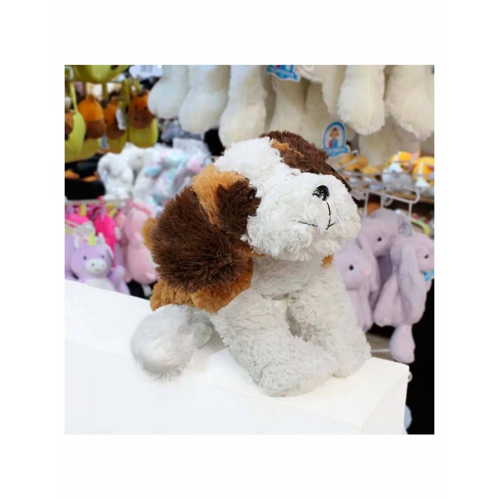 Perro San Bernardo De Peluche Cafe con Blanco 35Cm