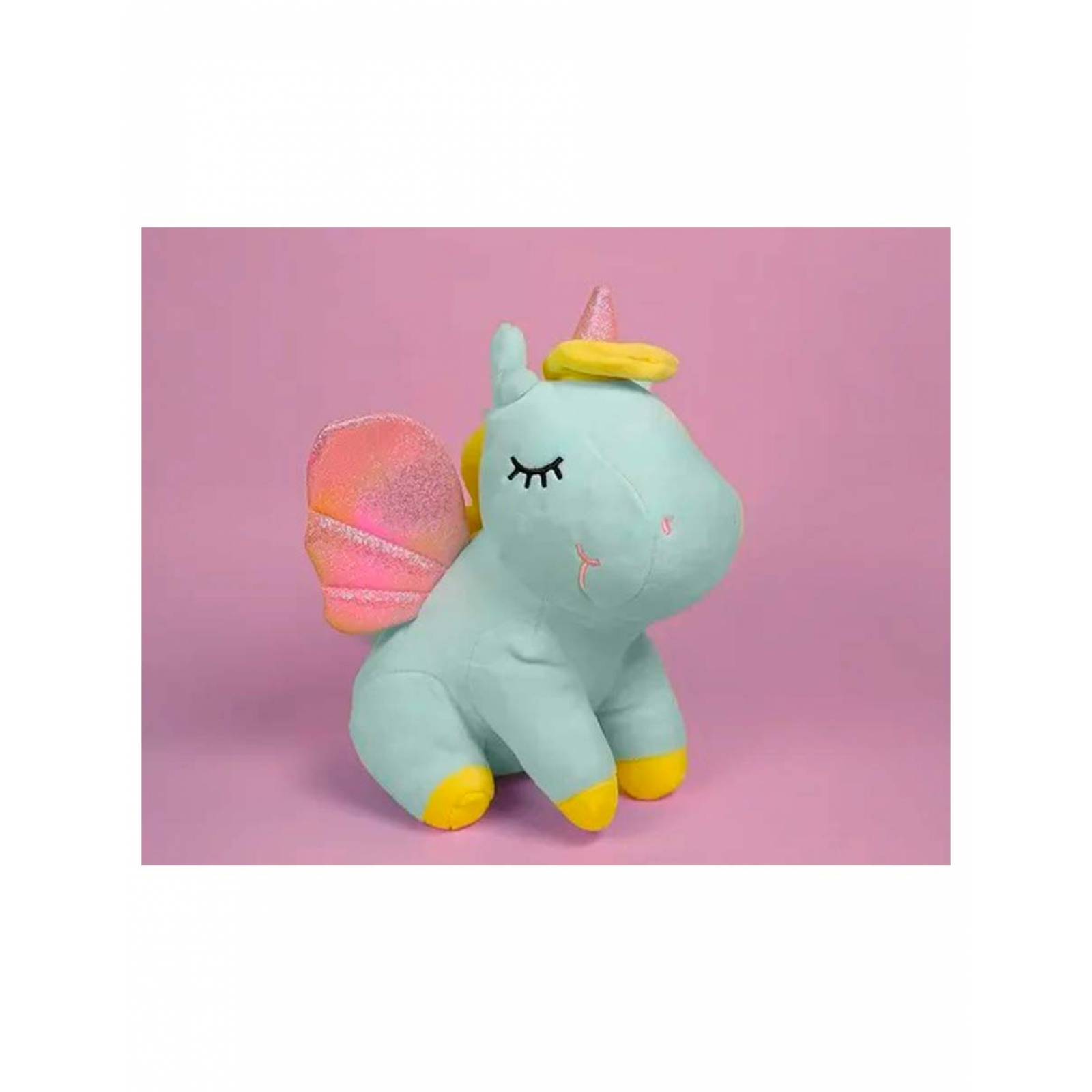 Peluche de Unicornio Con Alas Arcoiris 23cm