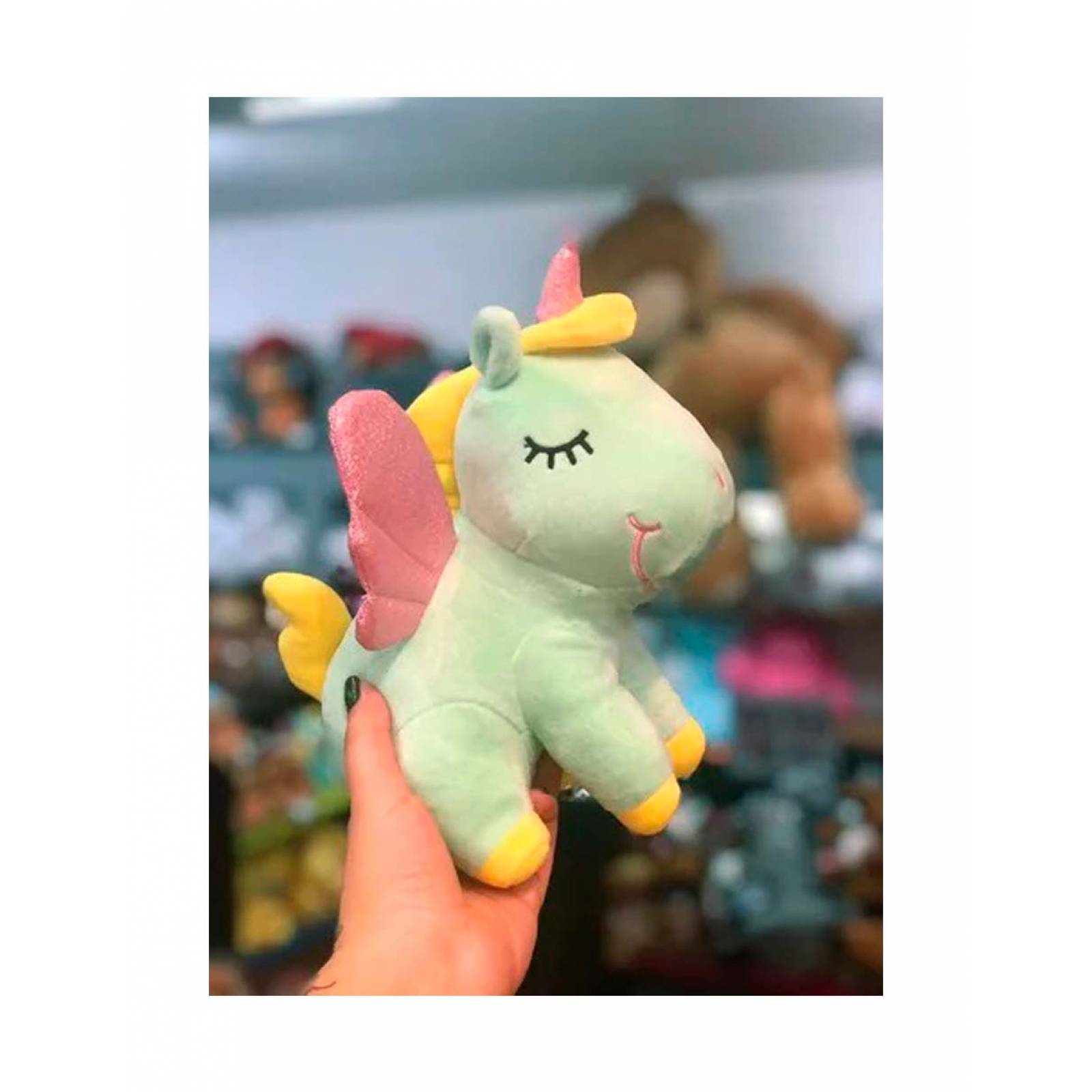 Peluche de Unicornio Con Alas Arcoiris 23cm