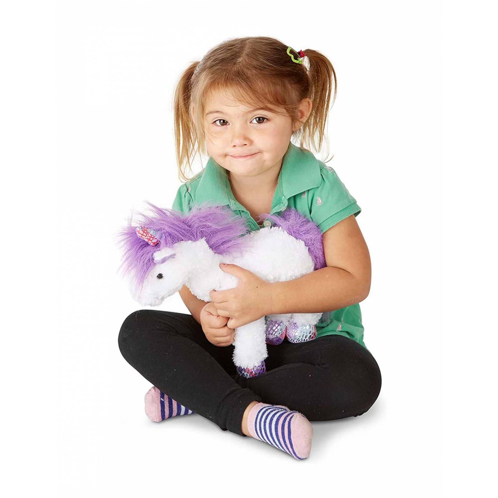 Peluche de Unicornio Blanco Morado Misty 26cm Melissa & Doug