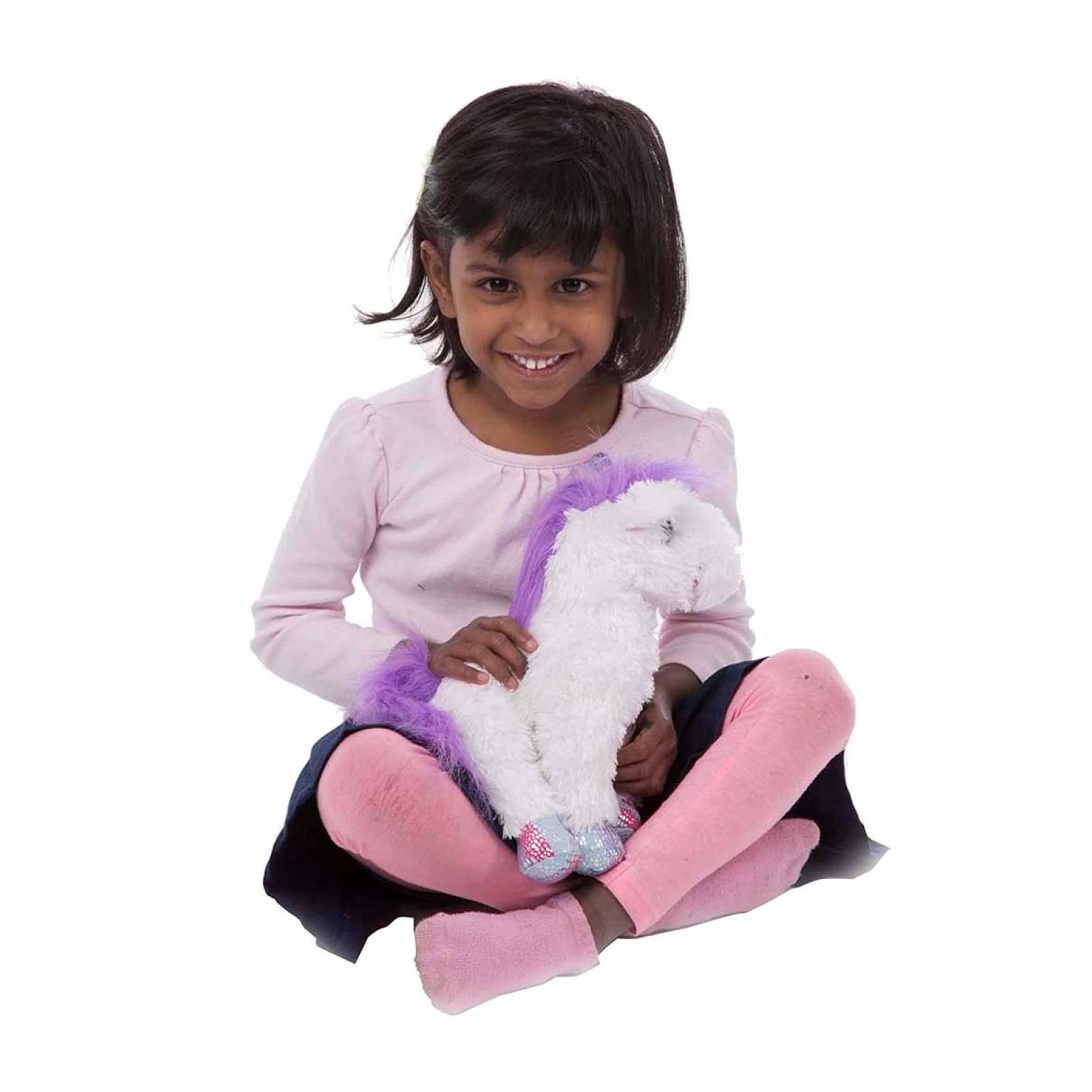 Peluche de Unicornio Blanco Morado Misty 26cm Melissa & Doug