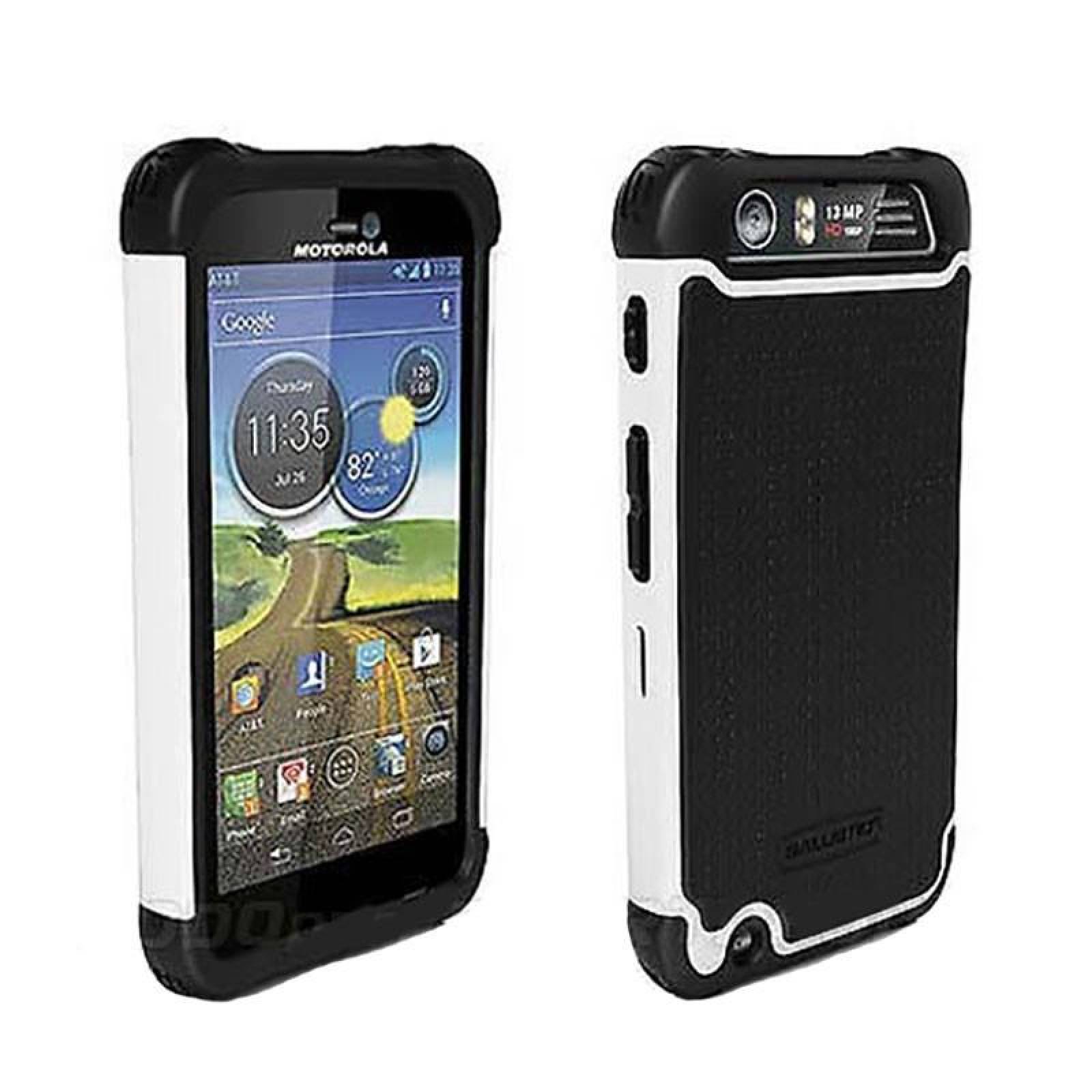 . Funda Ballistic SG Motorola Atrix HD Blanca Negro 