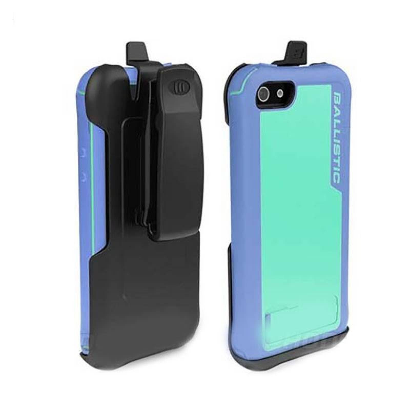 . Funda Ballistic Every para iPhone 5 Lila Verde con clip
