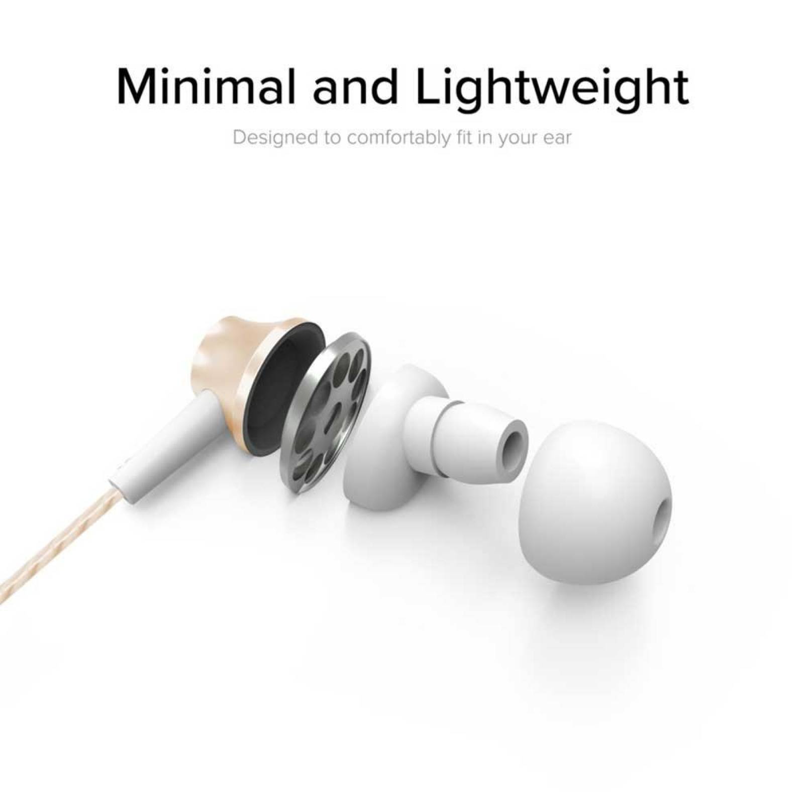 Manos Libres auricular ZIZO Earbuds 3.5mm ORO Dymanic Amp Universal 