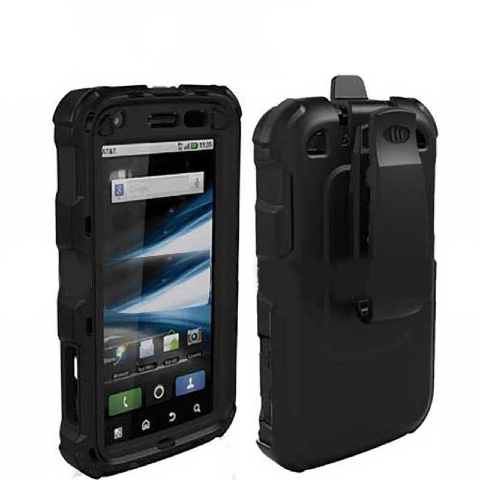 . Funda Ballistic HC para Motorola Atrix 1 y Atrix 4G Negro con clip 