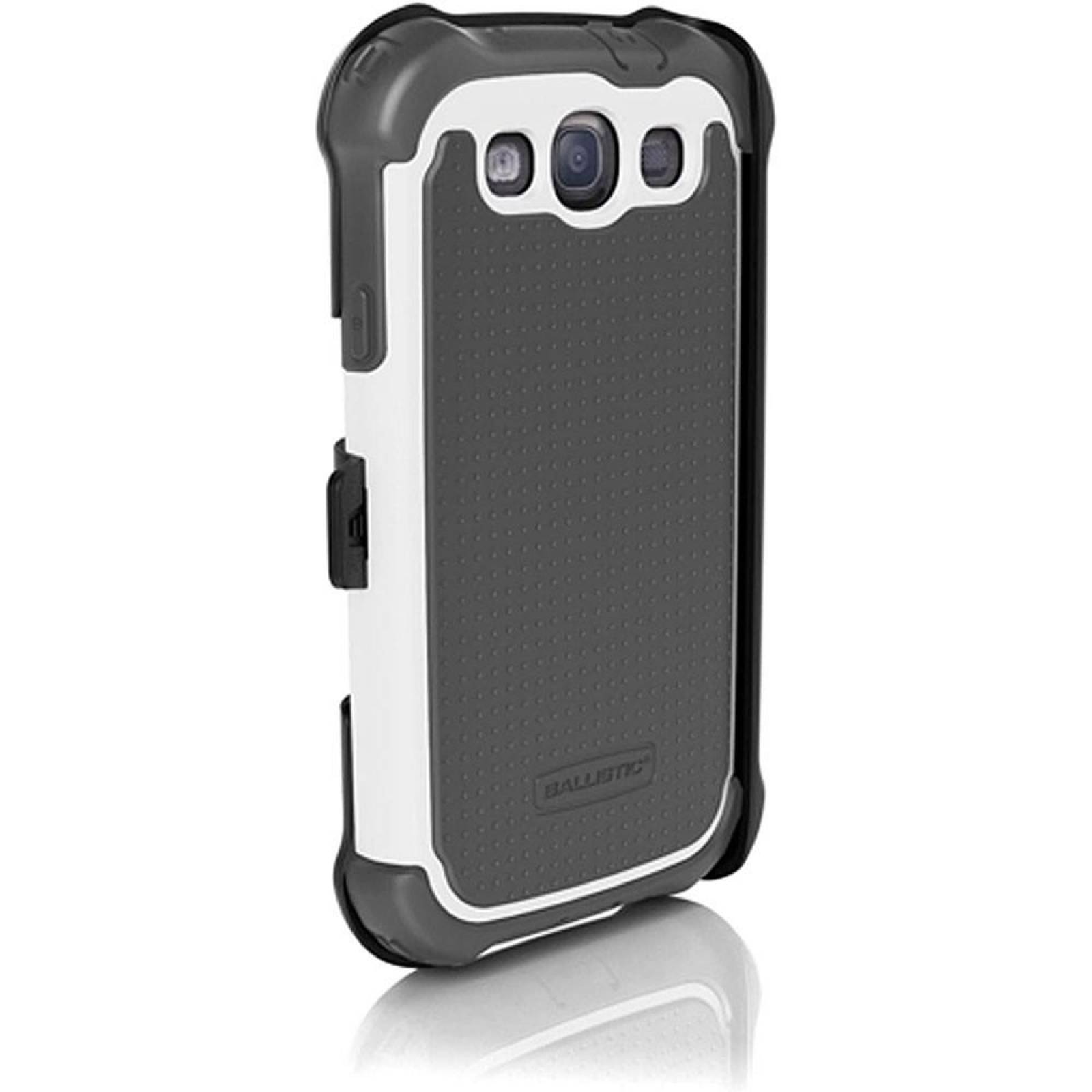 . Funda Ballistic SG MAXX Samsung S3 - i9300 Gris Blanco con clip 
