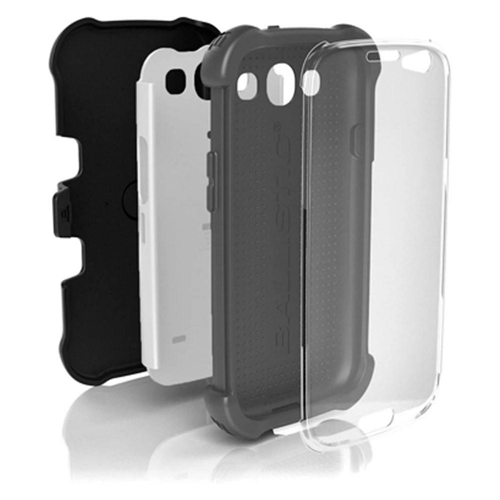 . Funda Ballistic SG MAXX Samsung S3 - i9300 Gris Blanco con clip 