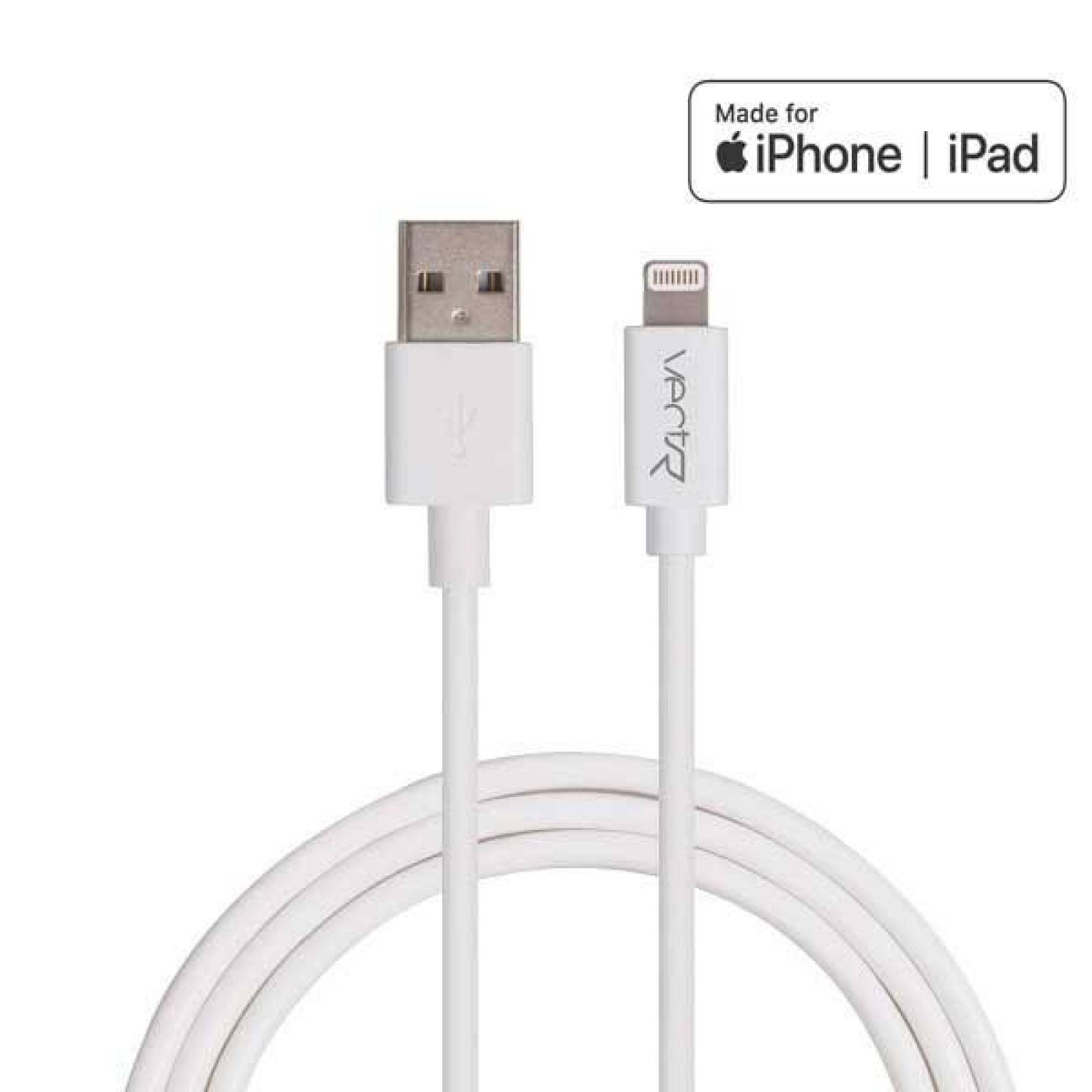 Cable Datos VECTR Lightning 3m universal Certificado MFI para iPhone iPad