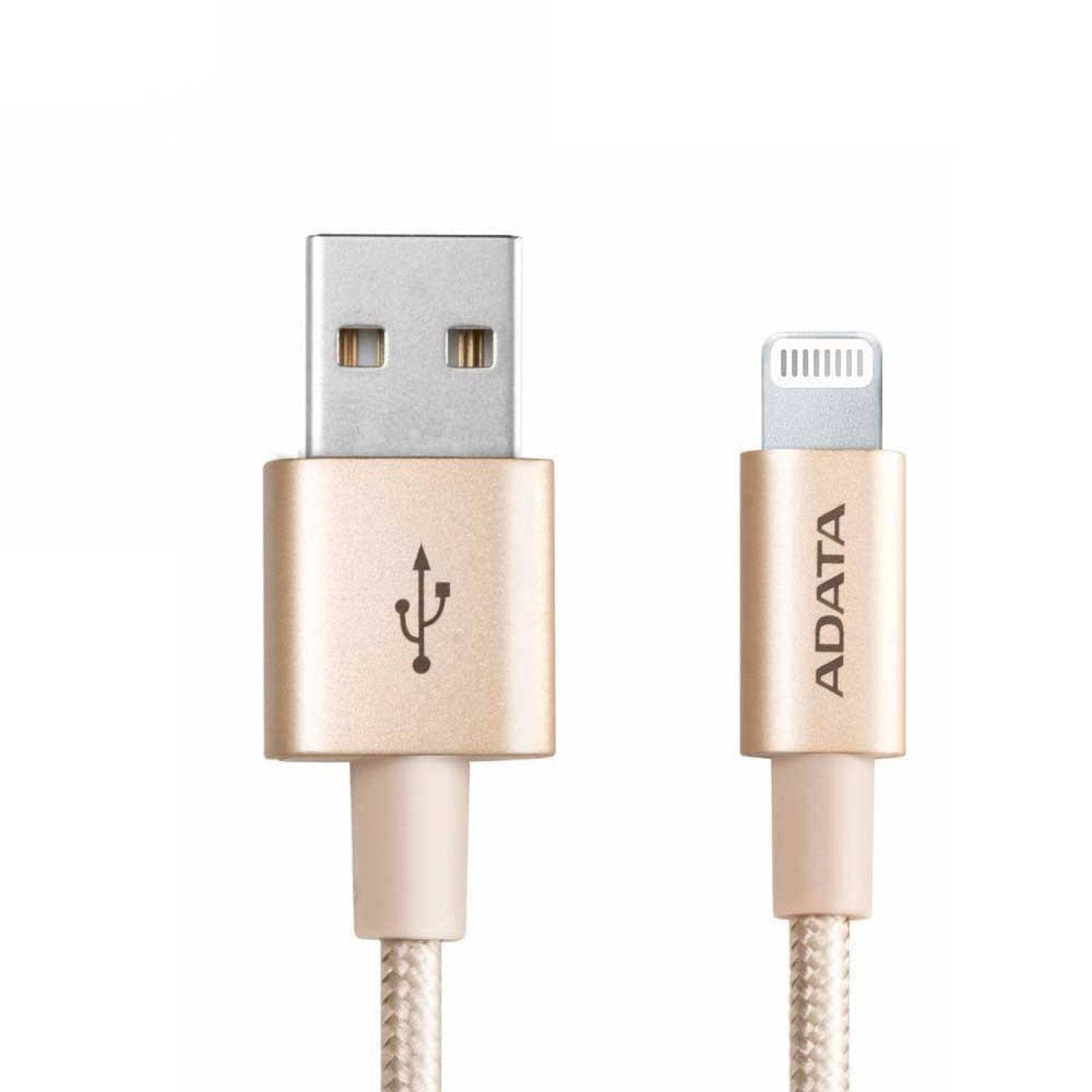 Cable Datos Lightning ADATA certificado Dorado para iPhone iPod iPad 