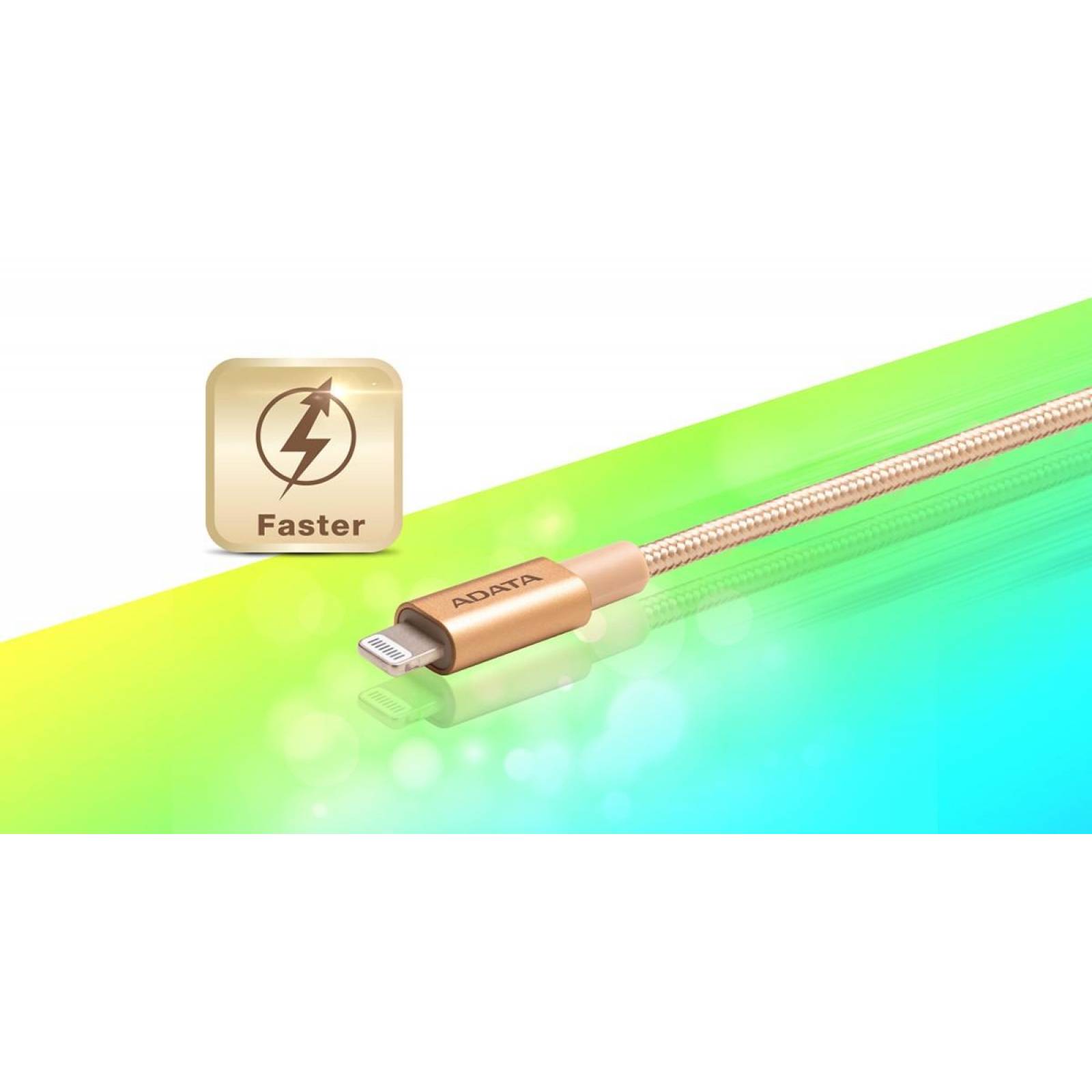 Cable Datos Lightning ADATA certificado Dorado para iPhone iPod iPad 