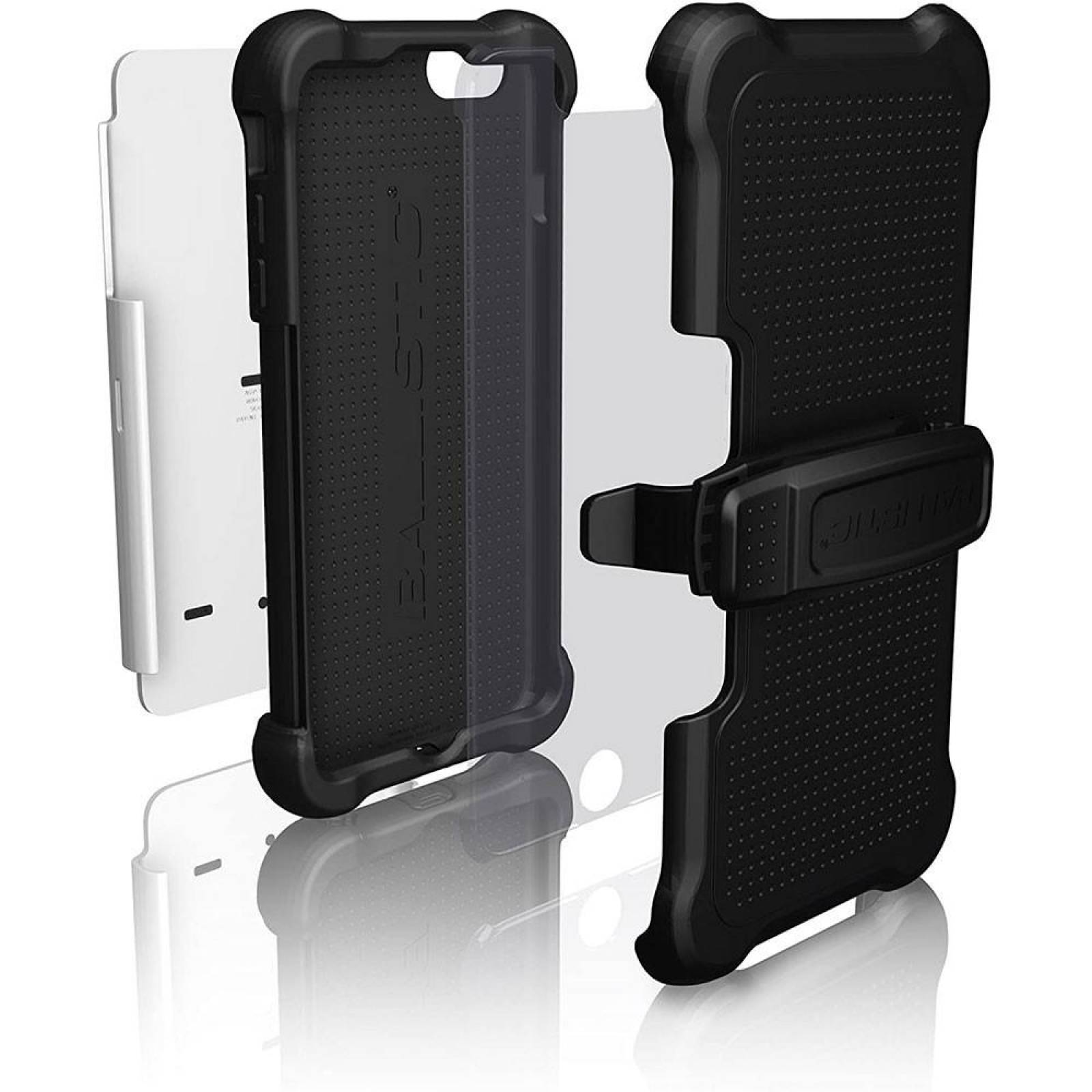 . Funda Ballistic TJ MAXX para iPhone 6s PLUS Blanco Negro con Clip 