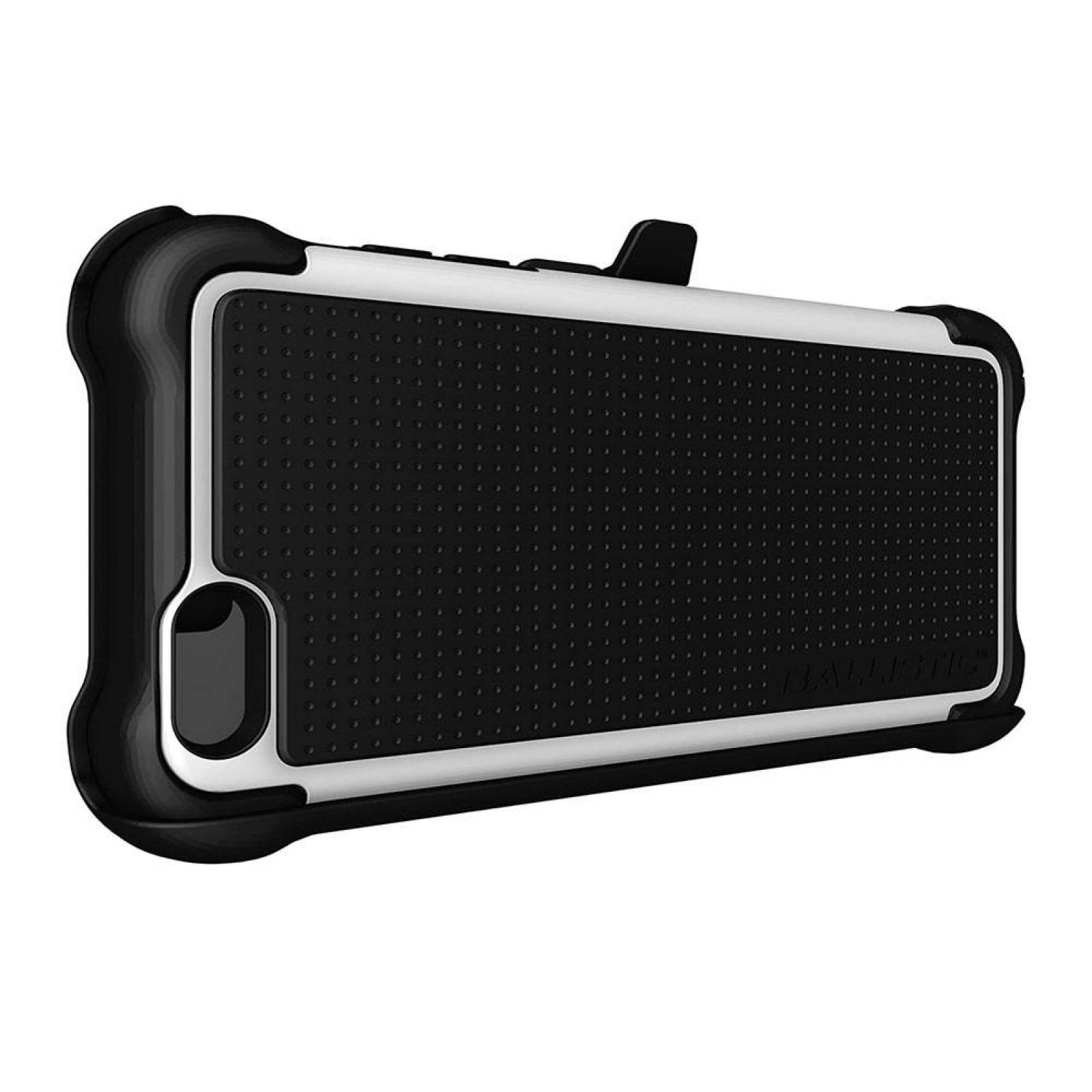 . Funda Ballistic TJ MAXX para iPhone 6s PLUS Blanco Negro con Clip 