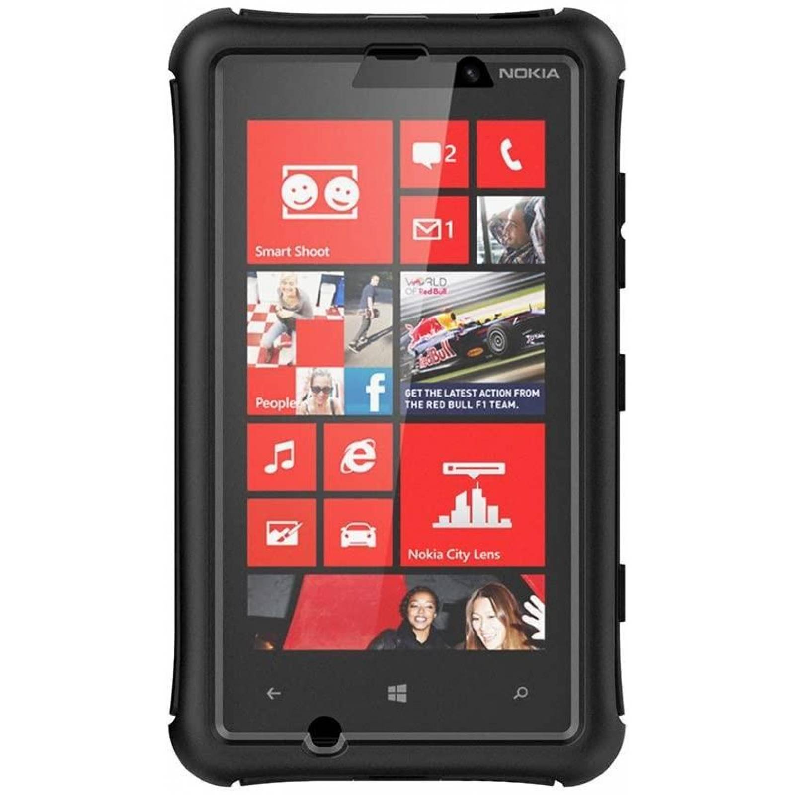 . Funda Ballistic Every Nokia Lumia 820 Negra con clip 
