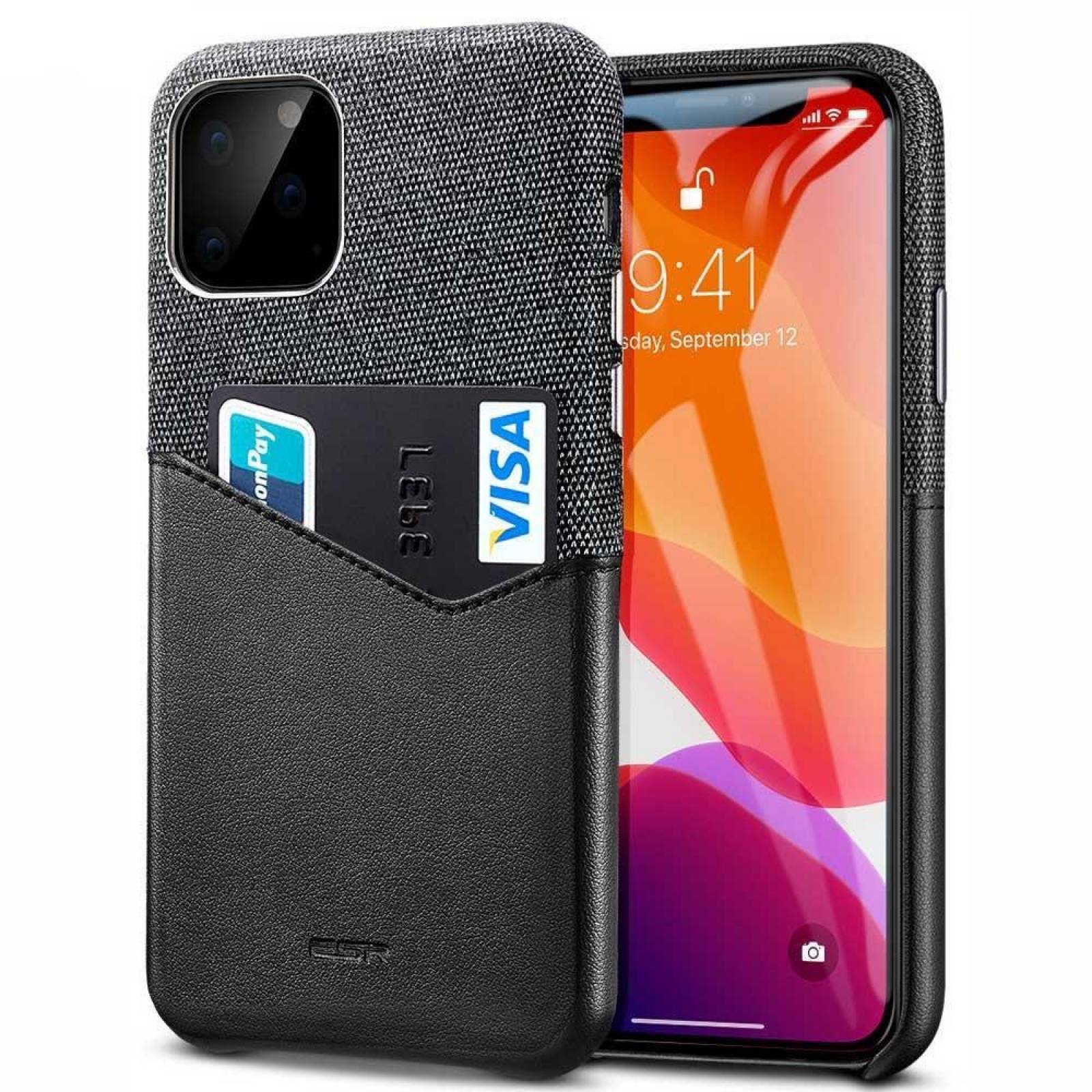 Funda ESR Metro Wallet para iPhone 11 PRO Negra Cartera 