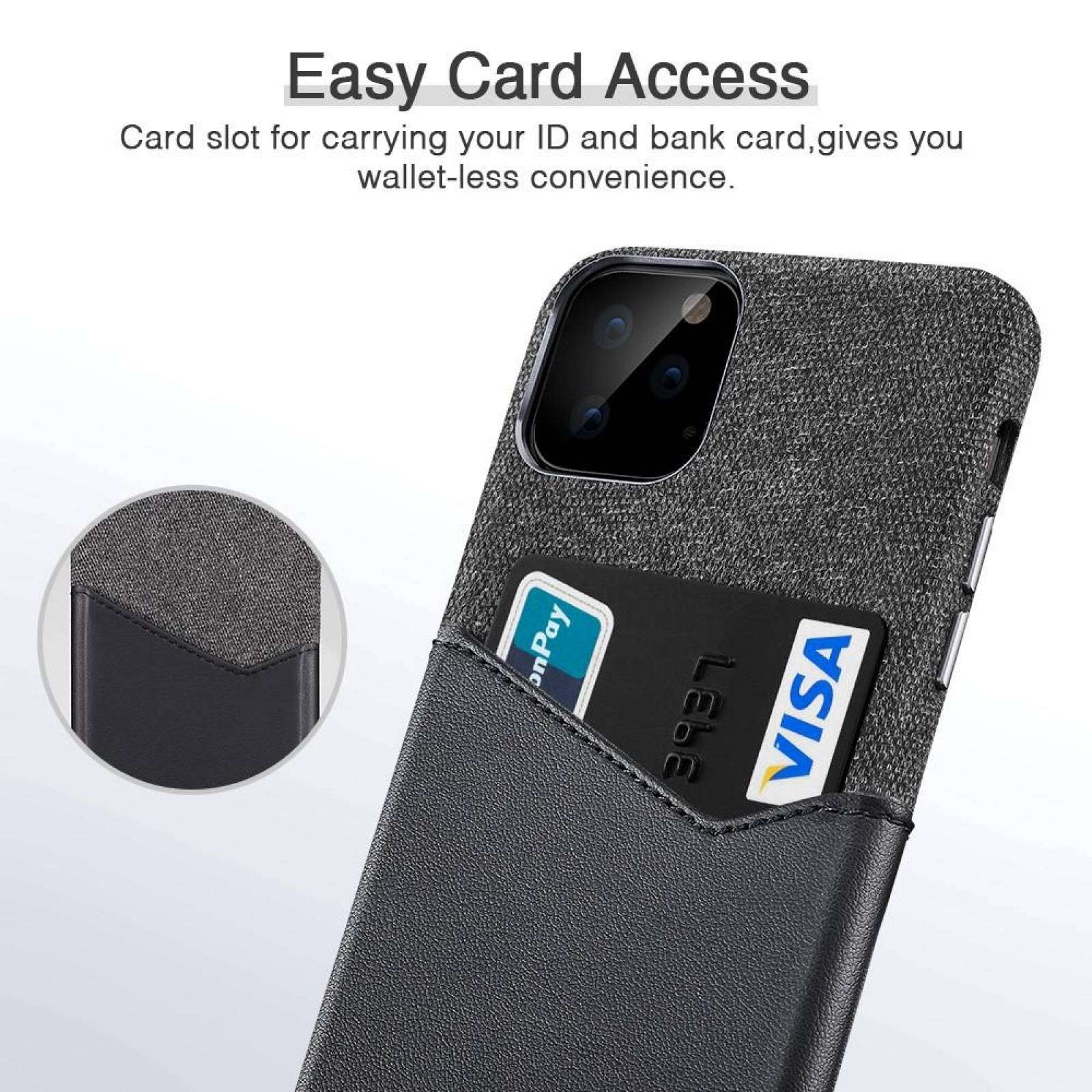 Funda ESR Metro Wallet para iPhone 11 PRO Negra Cartera 