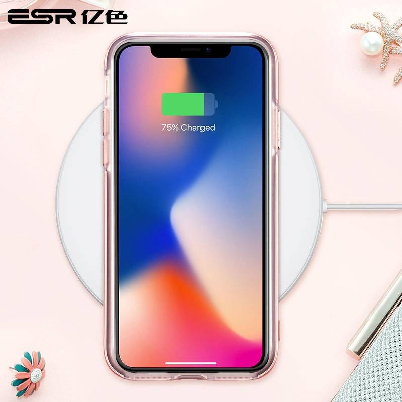Funda ESR Glitter para iPhone Xs Rosa Brillos