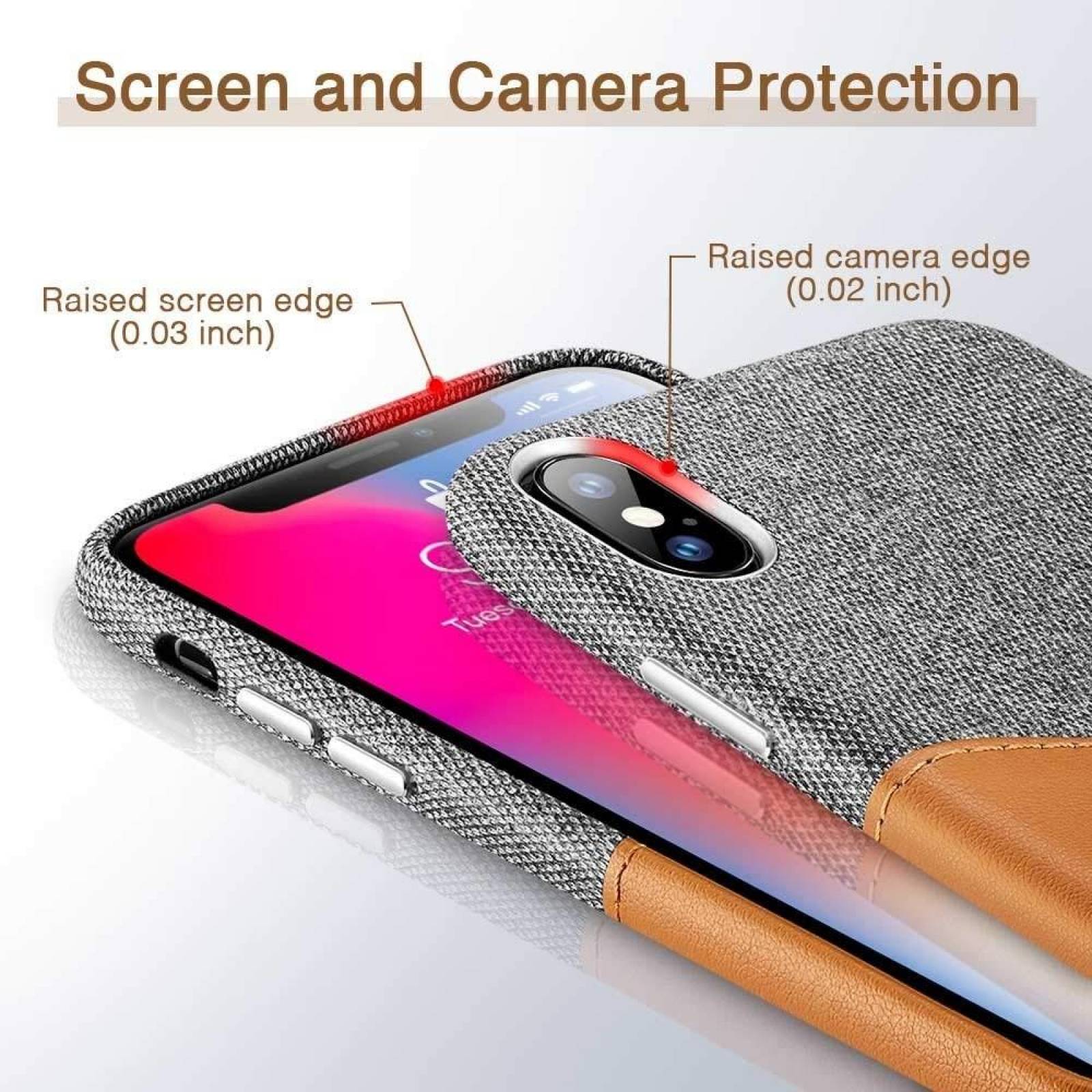 Funda ESR Metro Wallet para iPhone XS iPhone X Cafe Cartera 