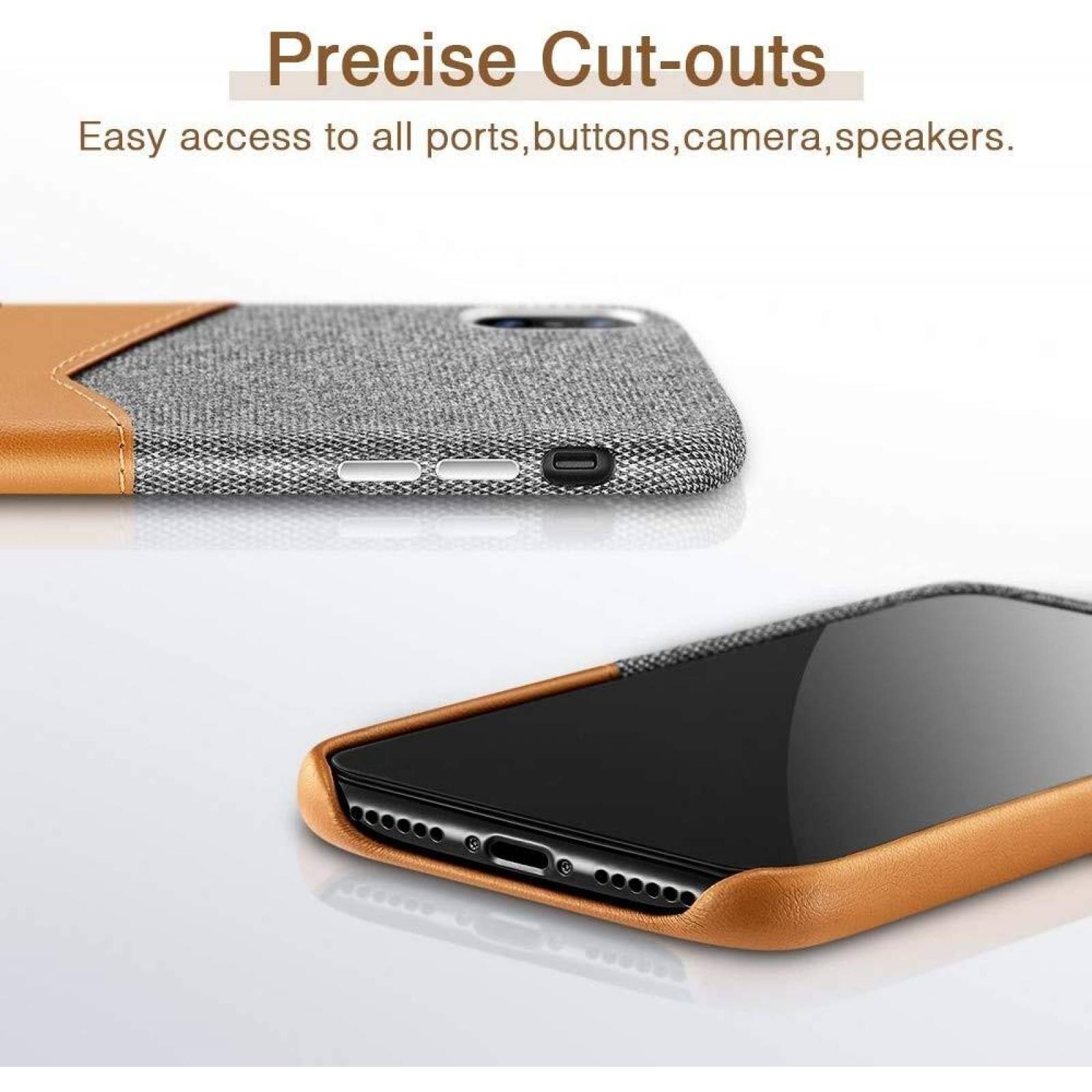 Funda ESR Metro Wallet para iPhone XS iPhone X Cafe Cartera 