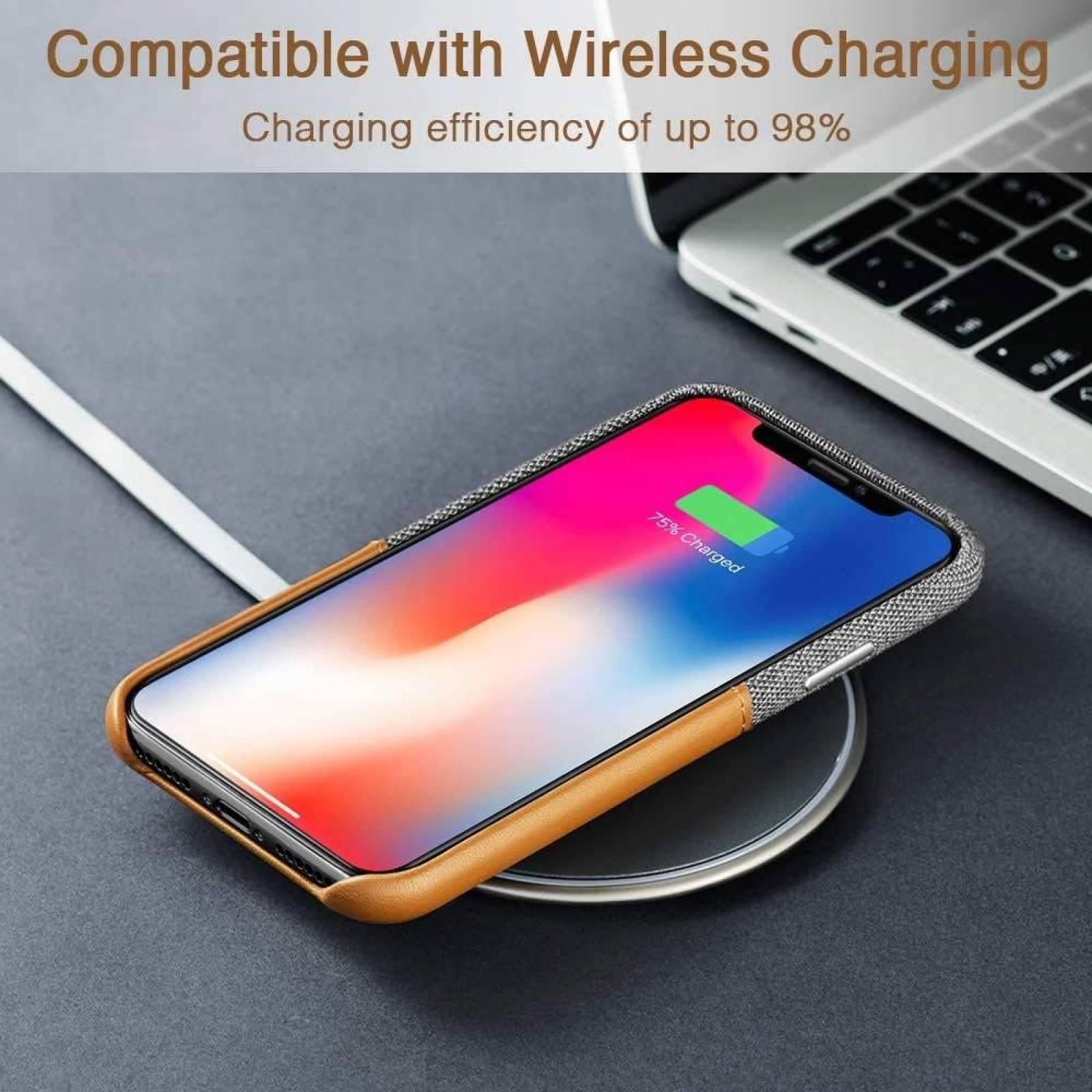 Funda ESR Metro Wallet para iPhone XS iPhone X Cafe Cartera 