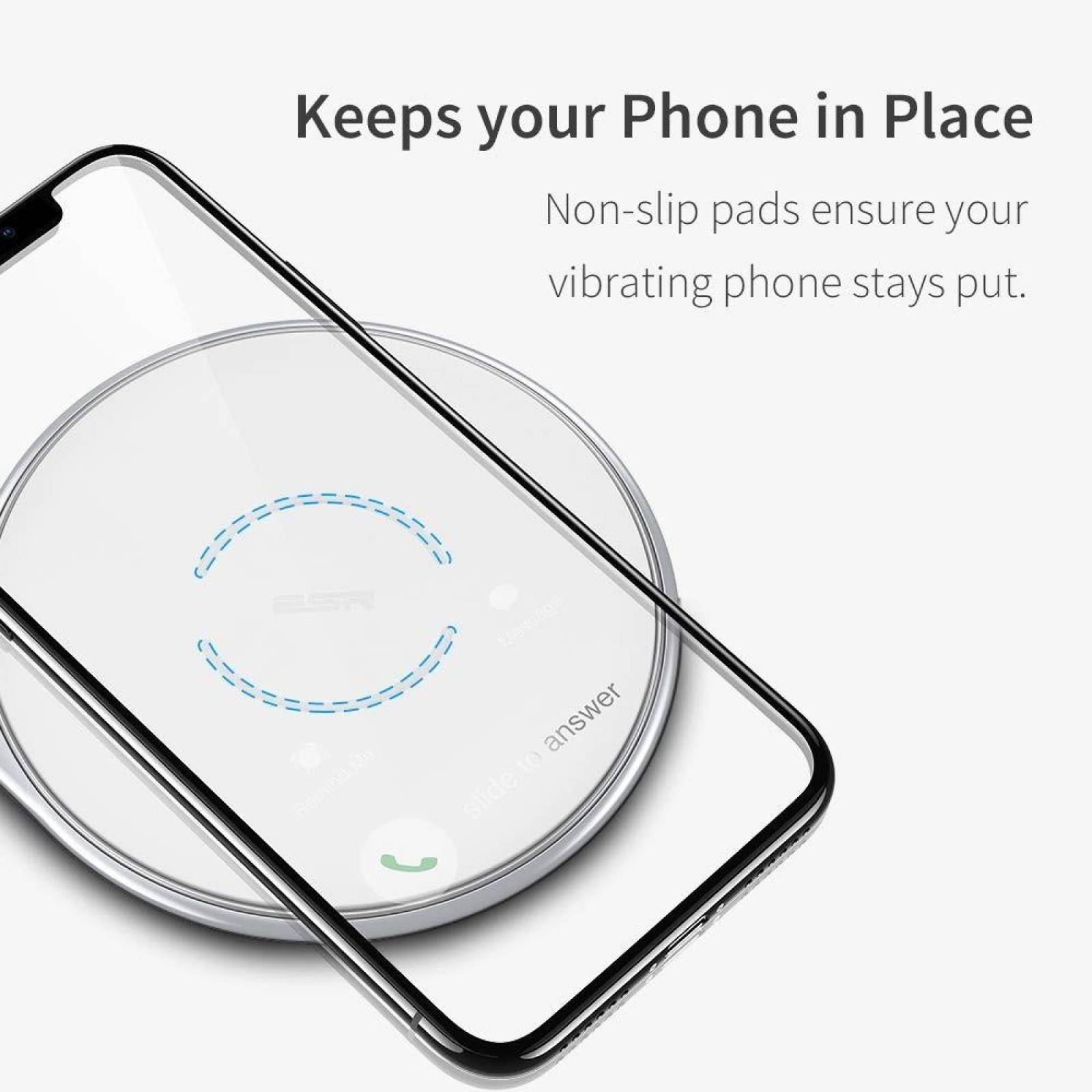 Base de Carga rapida inalambrica Qi UNIVERSAL ESR 7.5W - Plata 