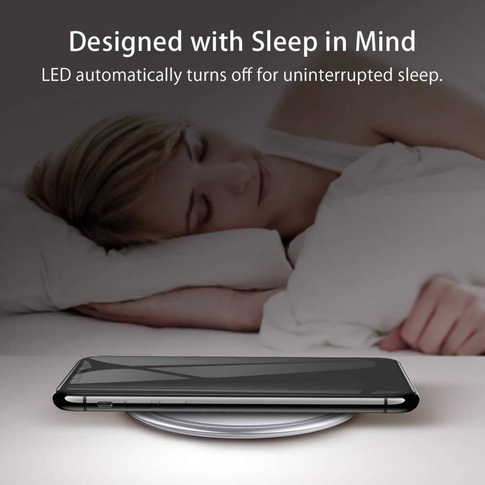 Base de Carga rapida inalambrica Qi UNIVERSAL ESR 7.5W - Plata 