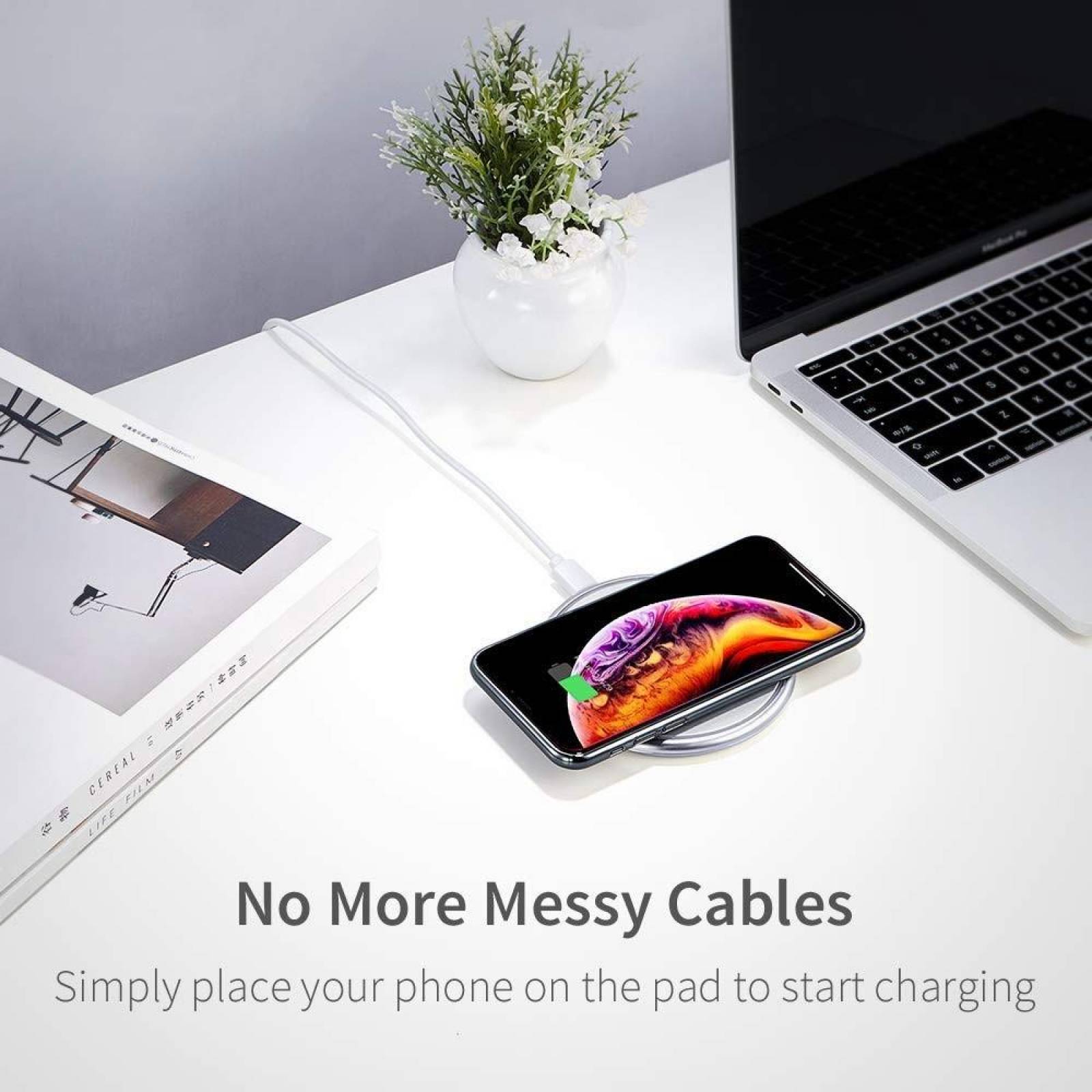 Base de Carga rapida inalambrica Qi UNIVERSAL ESR 7.5W - Plata 