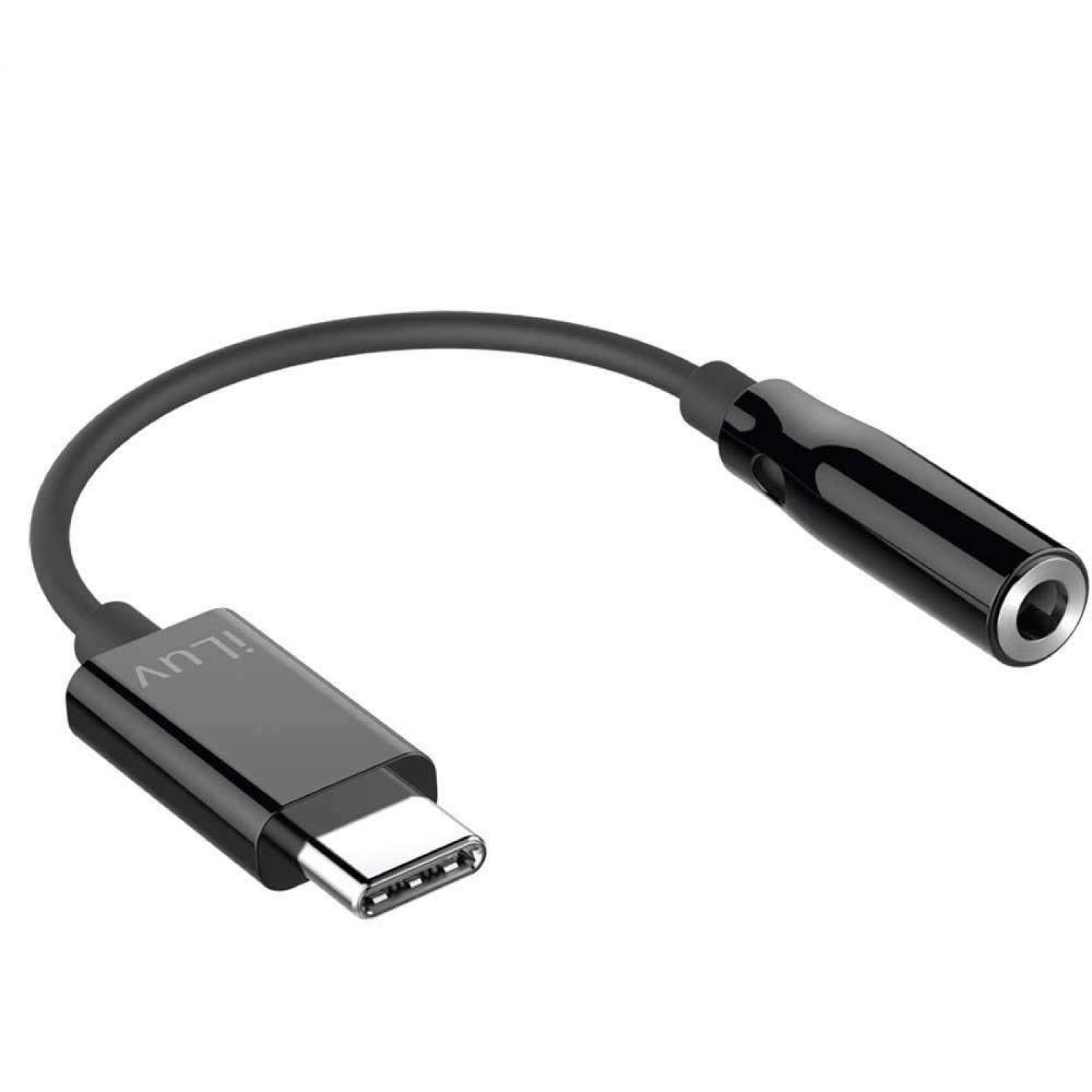 Cable Audio adaptador de USB C a Audio Jack 3.5mm - Negro